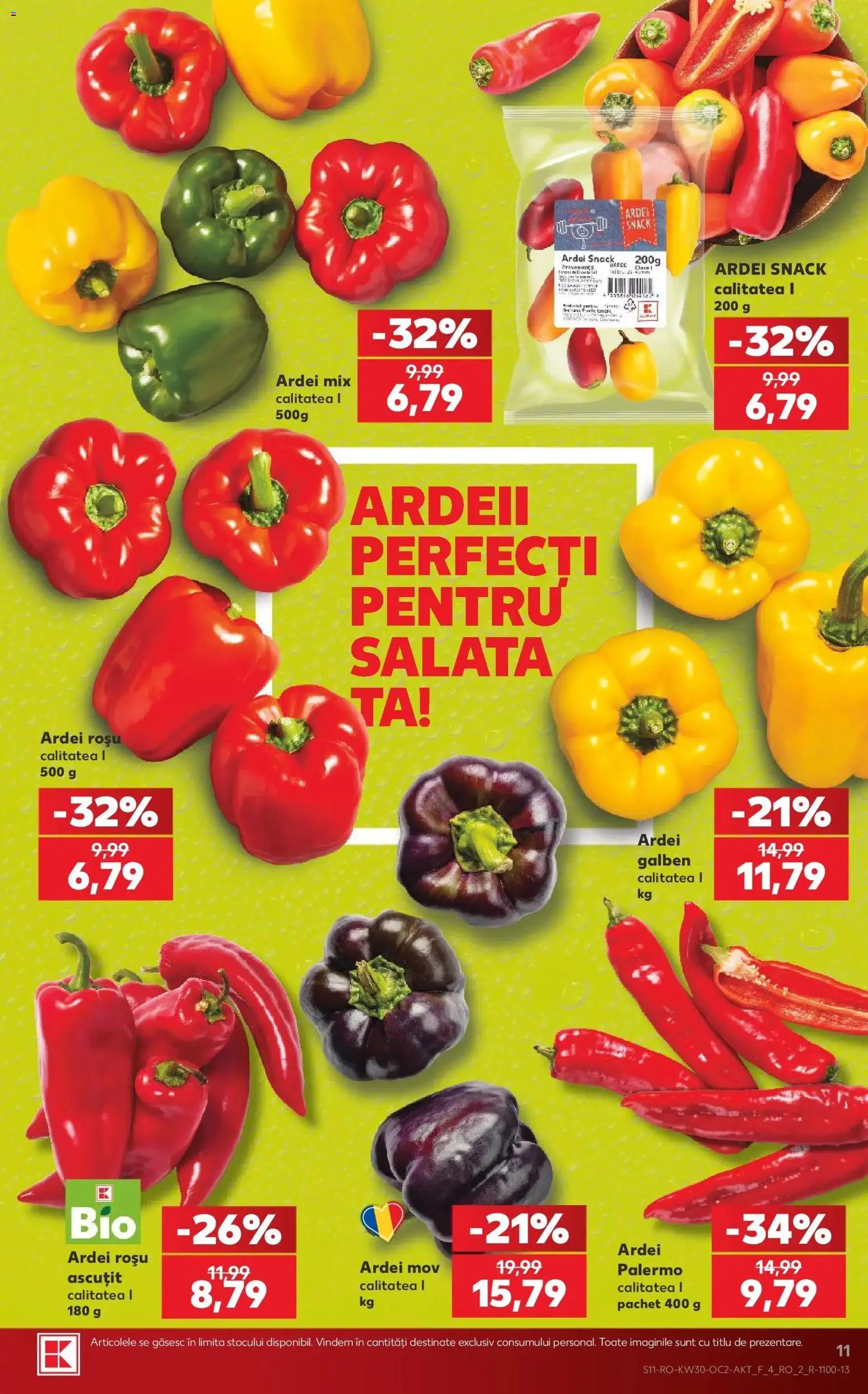 Noul catalog Kaufland – valabil de la 22.07.2026 | Pagină: 11 | Produse: Ardei, Salată