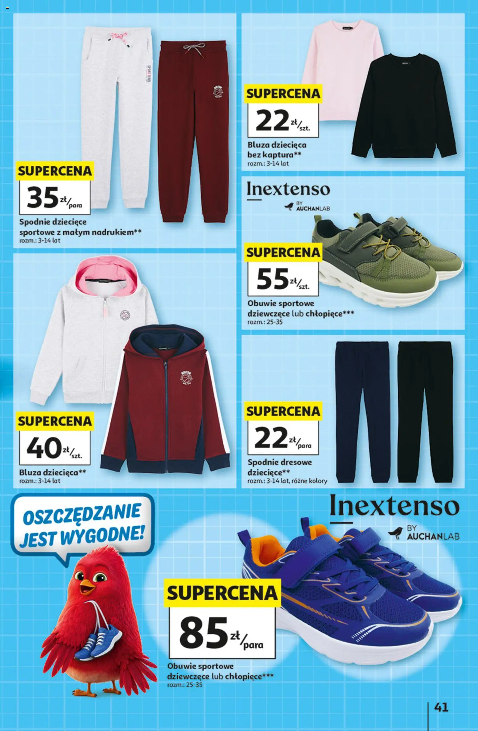 Auchan gazetka - Zostań ortem oszczędzania od 13.08.2026 | Strona: 41 | Produkty: Spodnie