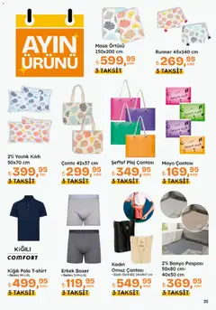 09 Temmuz 2026 tarihinden itibaren geçerli olan Migros kataloğu önizlemesi | Sayfa: 147 | Ürünler: Yastık, Banyo, Mayo, Çanta
