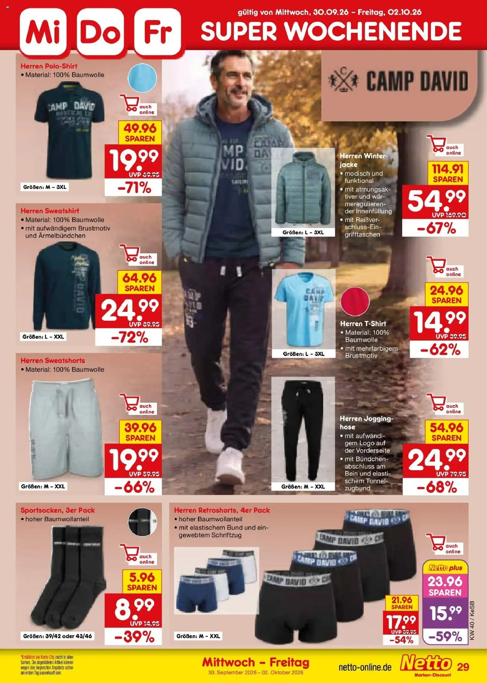 Netto Marken-Discount Prospekt Kruft – gültig ab 28.09.2026 | Seite: 41 | Produkte: Sweatshirt, Poloshirt, Jacke, Hose