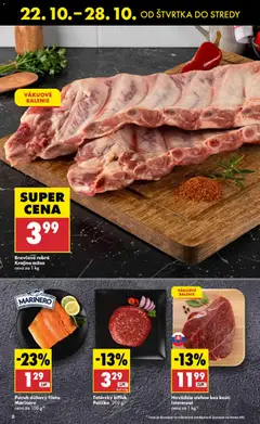 Biedronka leták platný od 22.10.2026 | Strana: 8 | Produkty: Bravčové rebrá, Pstruh, Tatársky biftek, Hovädzie stehno