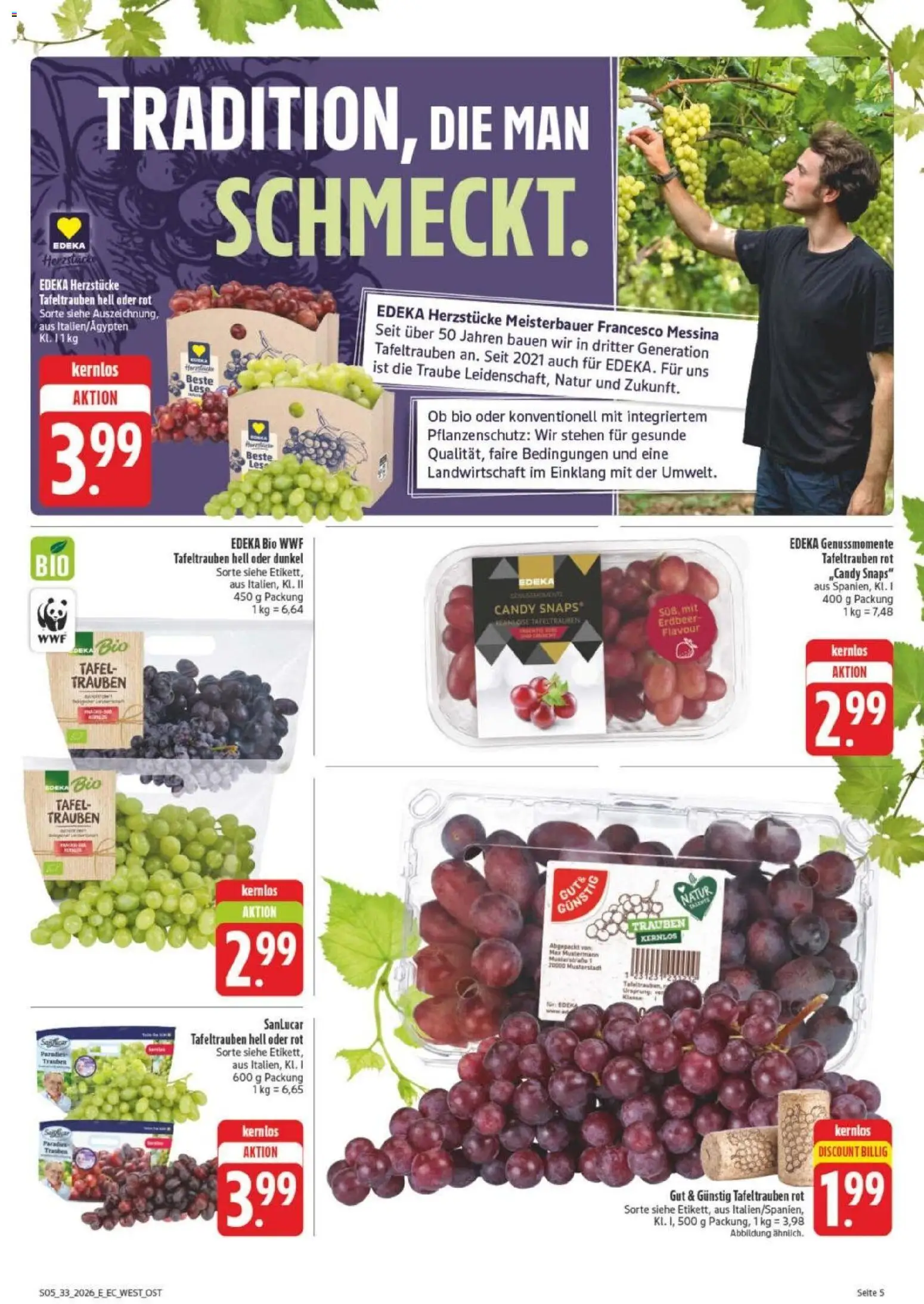 Edeka Prospekt Leipzig – gültig ab 10.08.2026 | Seite: 9 | Produkte: Trauben