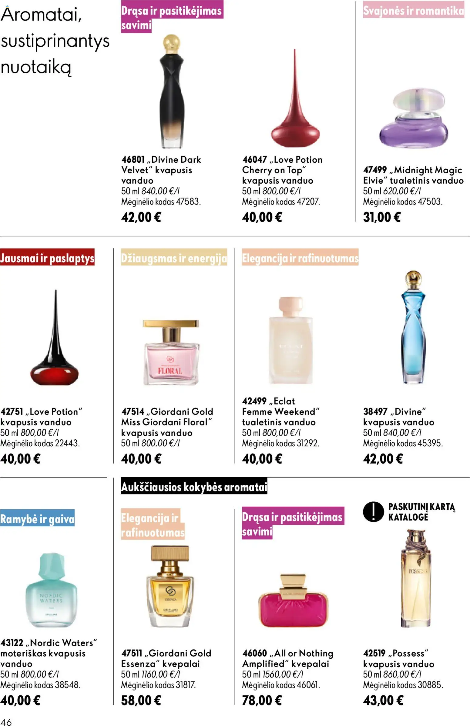 Oriflame akcijos nuo 2026.09.16 | Puslapis: 46 | Prekių: Kvapusis vanduo, Vanduo, Kvepalai, Tualetinis vanduo