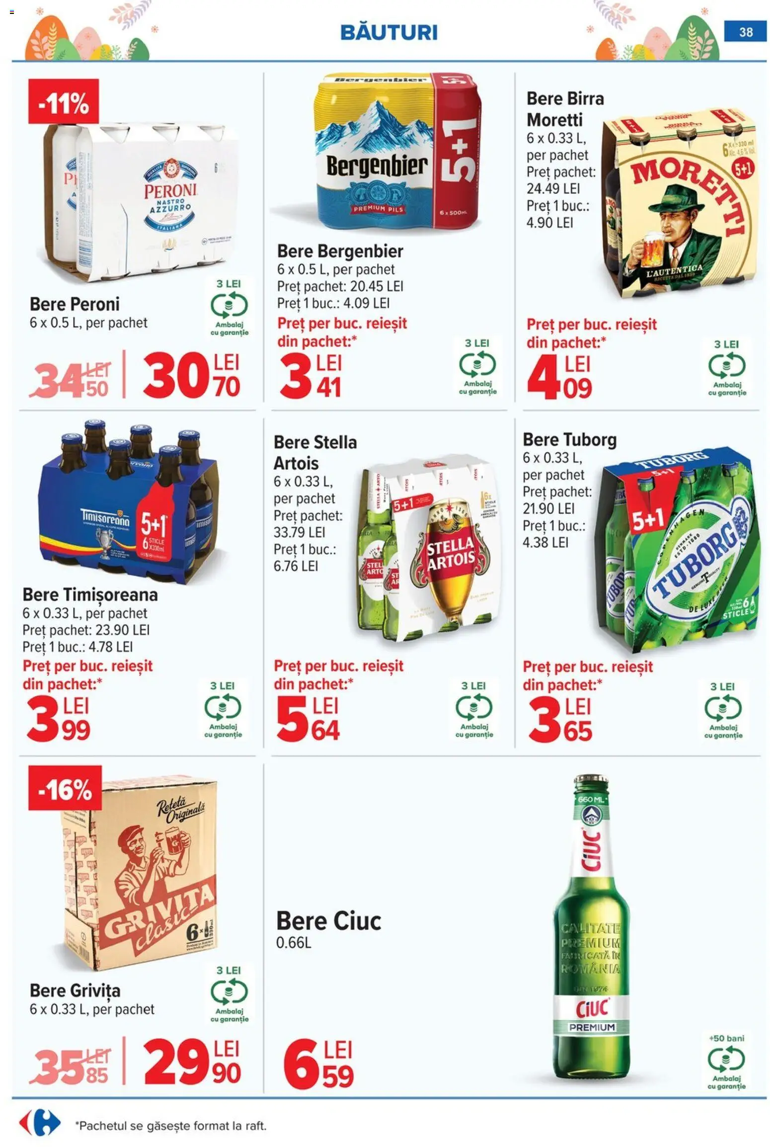 Noul catalog Carrefour – valabil de la 06.04.2026 | Pagină: 40 | Produse: Afine, Yazı tahtası kalemi, Suc, Ananas