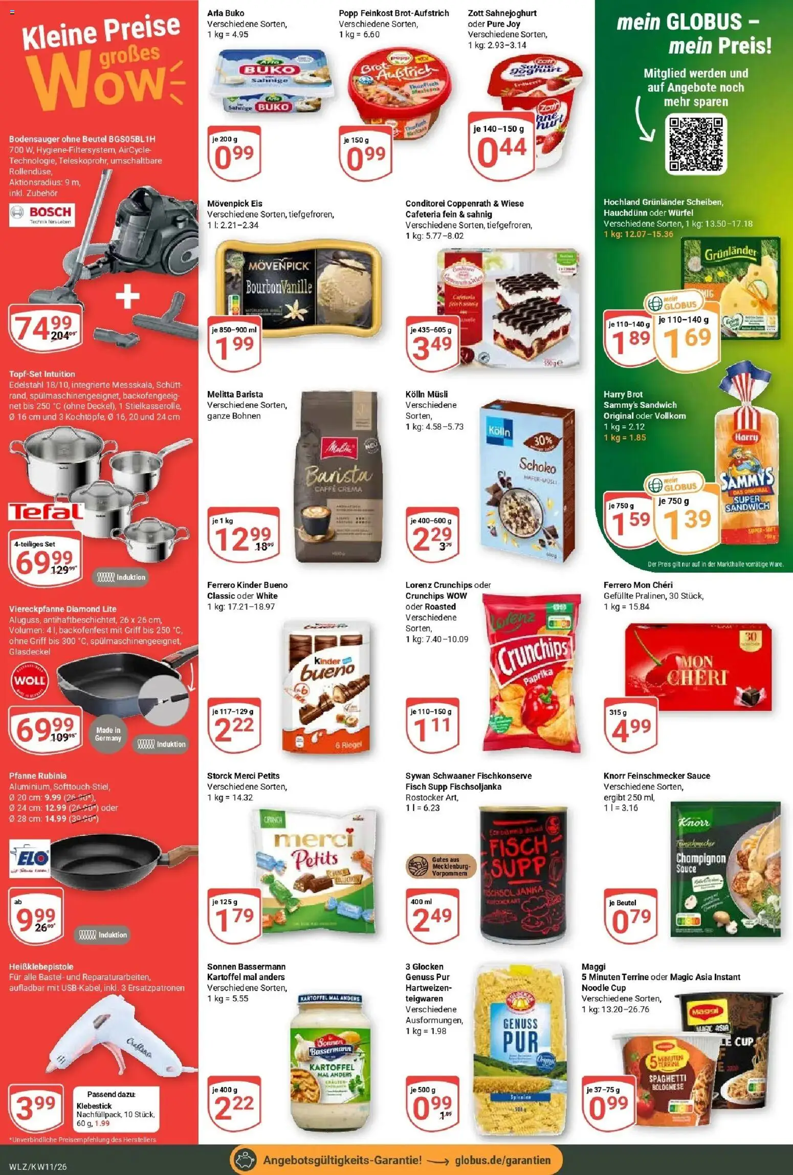 Globus prospekt Weischlitz	 – gültig ab 09.03.2026 | Seite: 4 | Produkte: Bosch, Merci, Kolln musli, Knorr