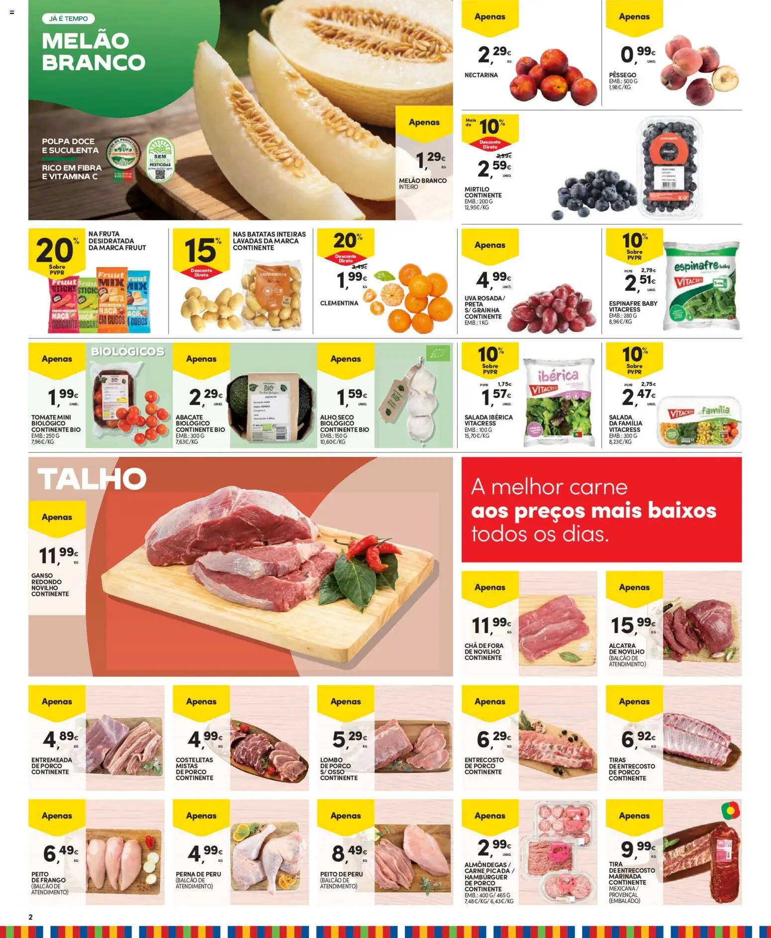 Continente Madeira │ válido de 07/07/2026 | Página: 4 | Produtos: Peito de peru, Maça, Vitamina c, Melão