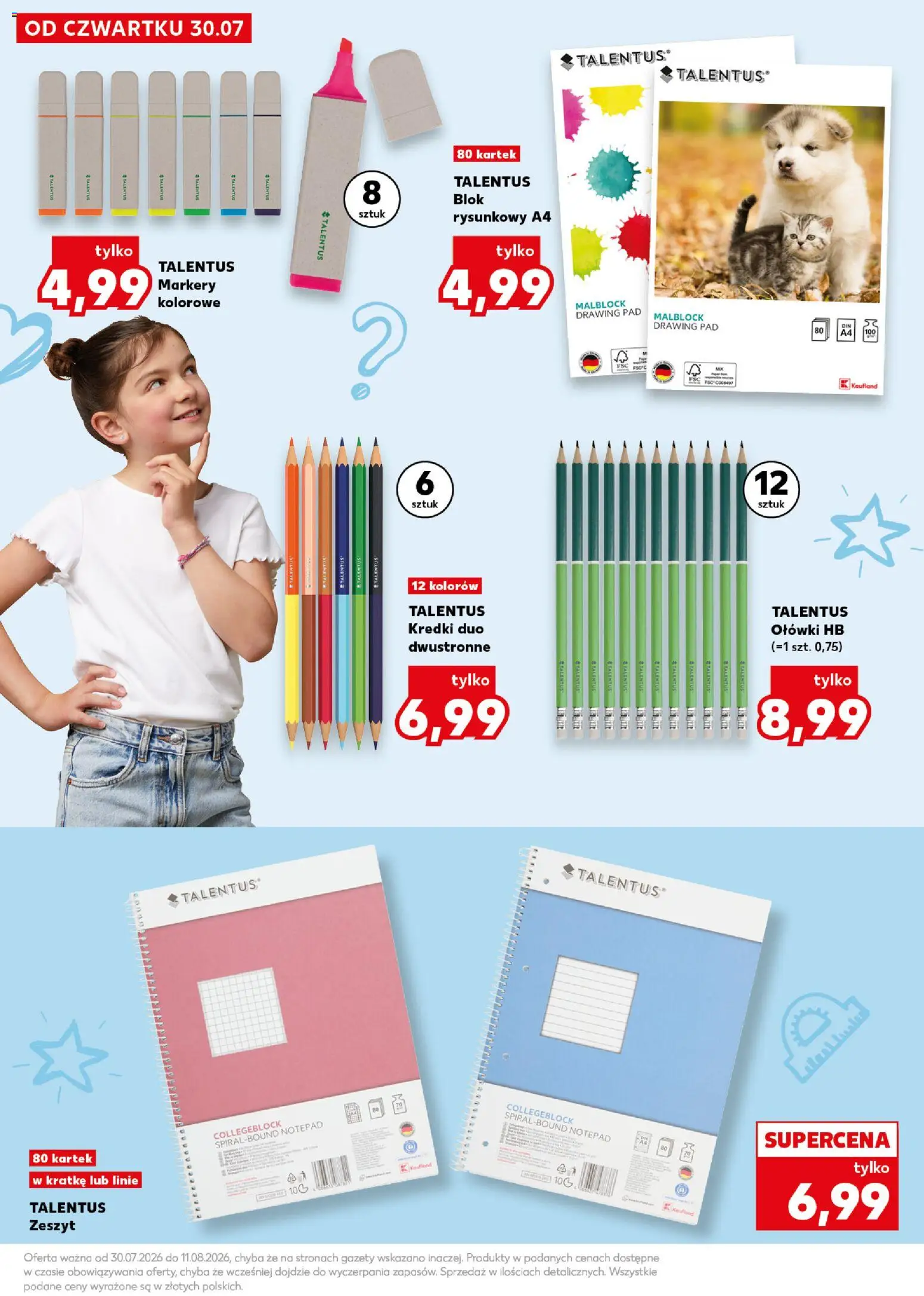 Kaufland Polsko leták - Nowy rok szkolny od 30.07.2026 | Strana: 23 | Produkty: Blok, Talentus