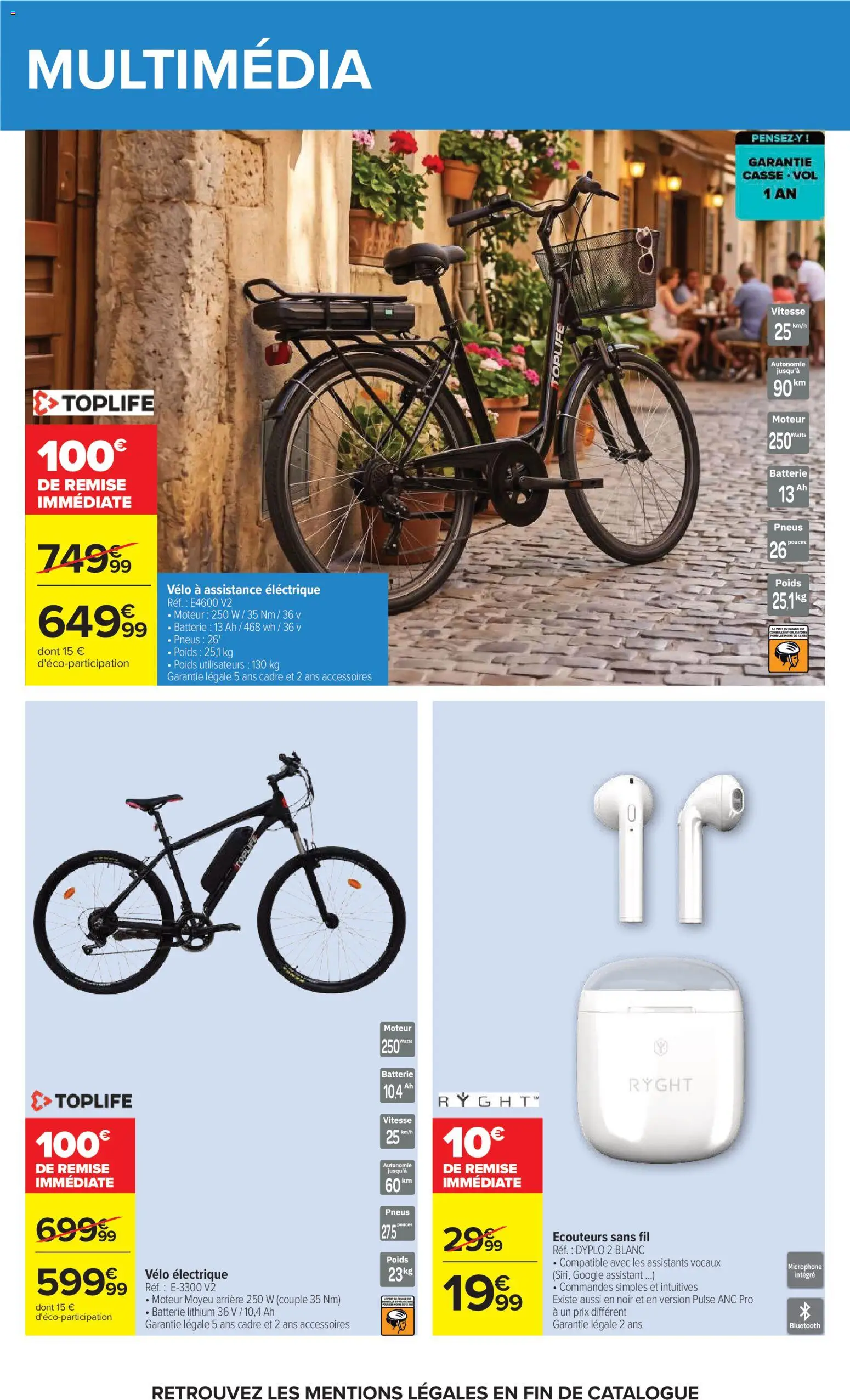 {H1} | Page: 71 | Produits: Vélo, Écouteurs, Microphone, Poids