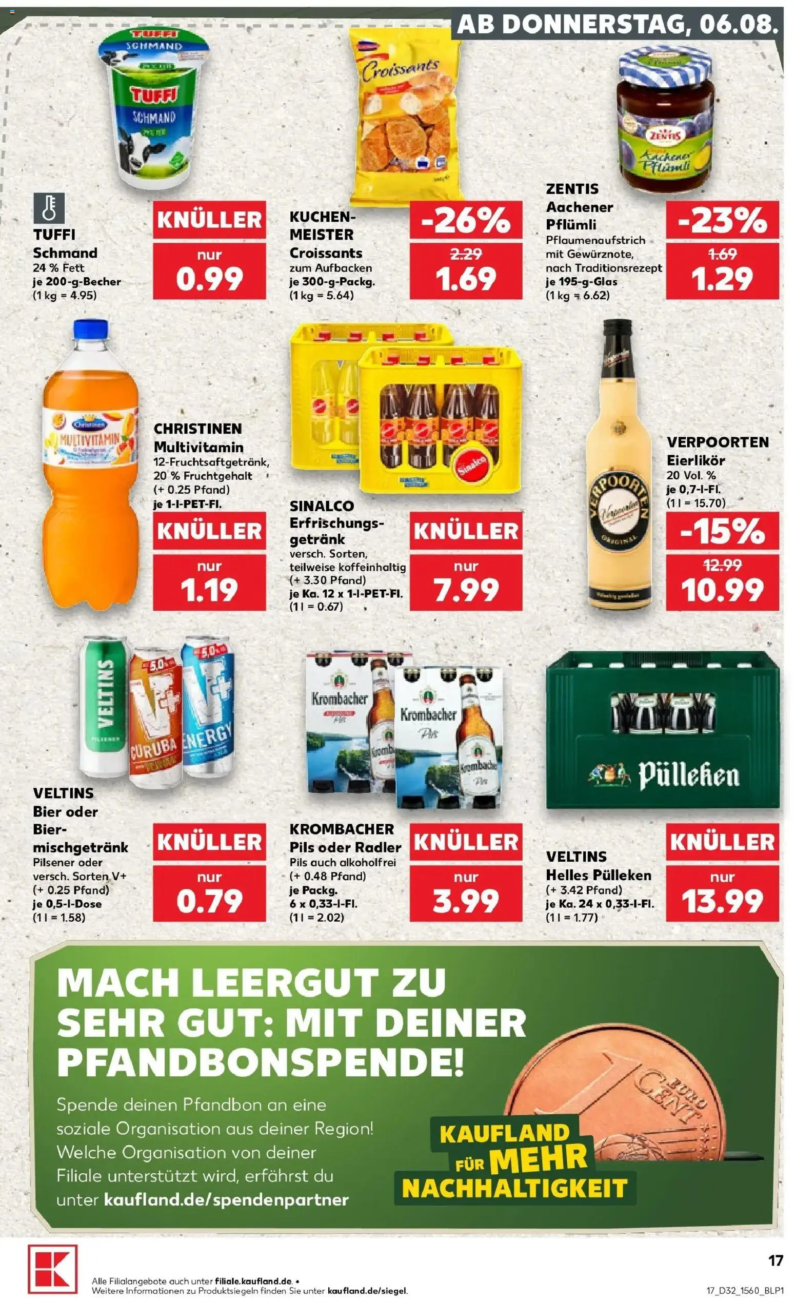Prospekt Kaufland ab 06.08.2026 » Angebote Online zum Blättern | Seite: 17 | Produkte: Energy, Pils, Kuchen, Veltins