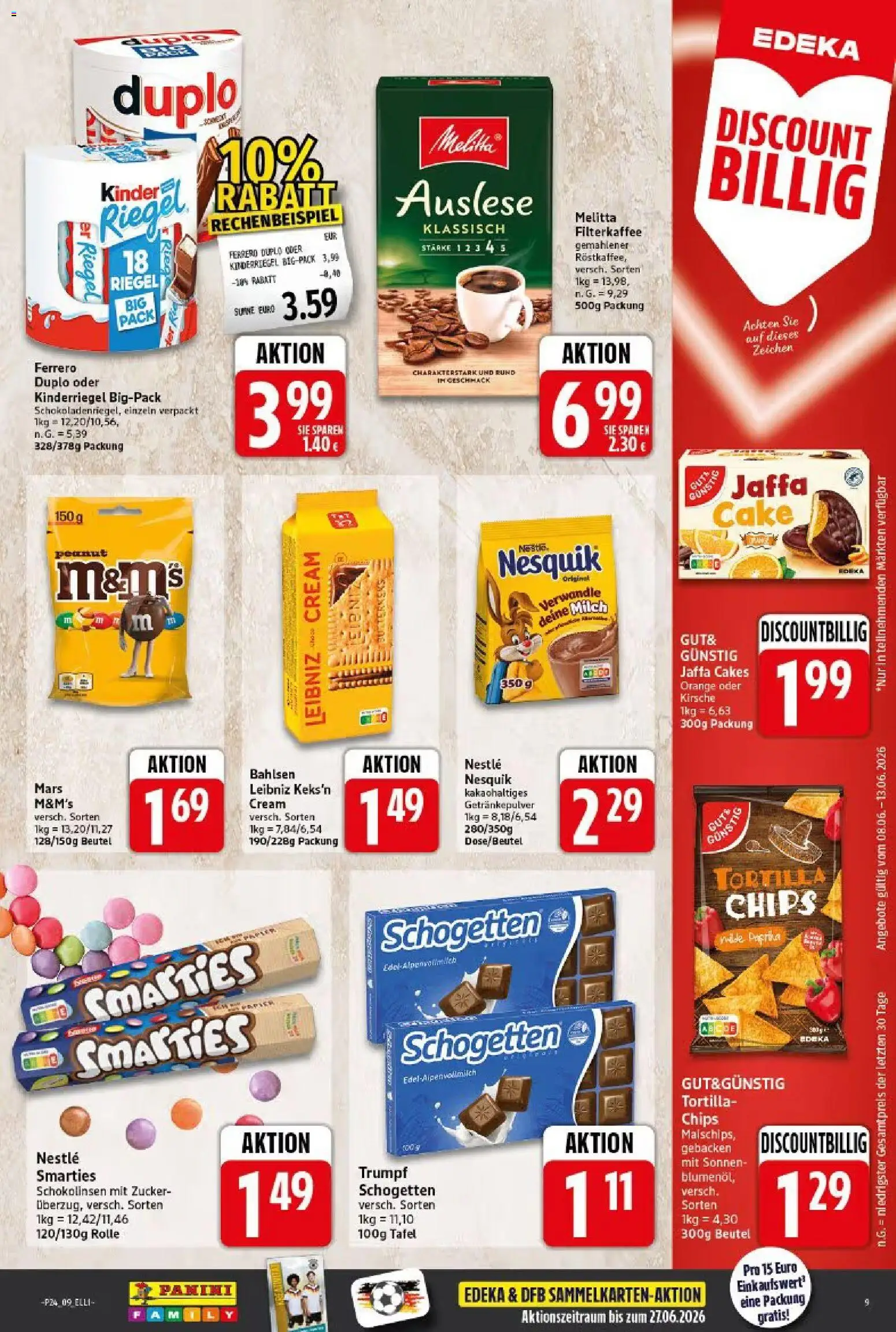 Elli Markt Prospekt Langenberg – gültig ab 08.06.2026 | Seite: 9 | Produkte: Nesquik, Smarties, M&M's, Mars