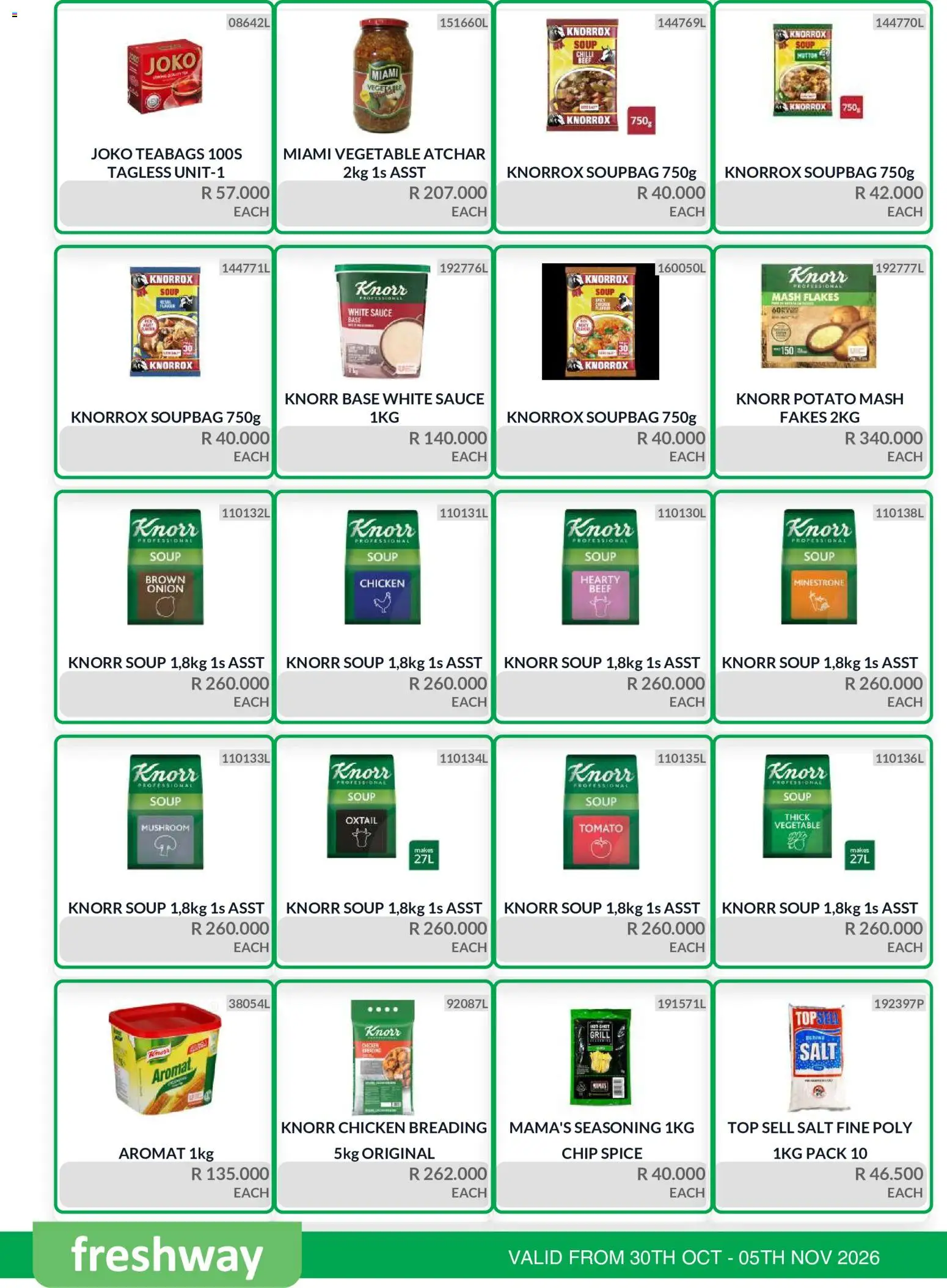 New KIT KAT Cash & Carry catalogue – valid from 30/10/2026 | Page: 3 | Products: Chicken, Beef, Flakes, Salt