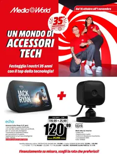 Anteprima del volantino Media World volantino Un Mondo Di Accessori Tech valido a partire dal 16/10/2026