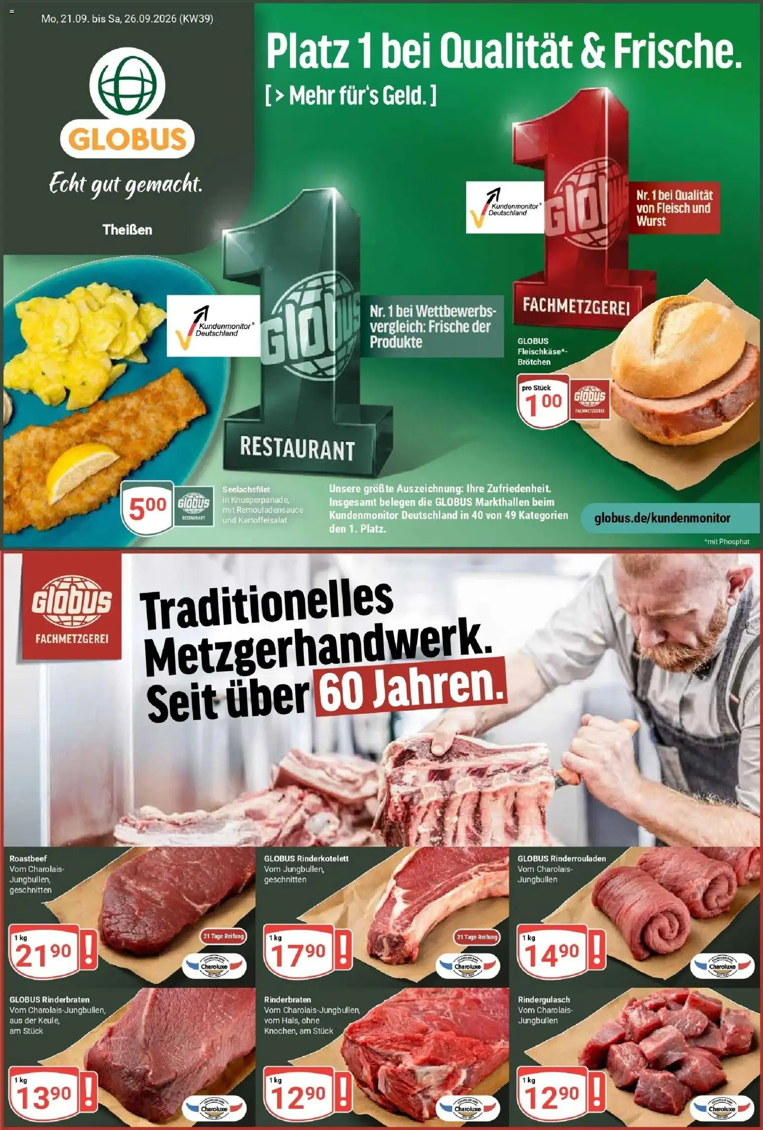Globus Montag, 21. September Aktionspreise