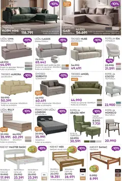 Matis katalog - pregled Matis kataloga - važi od 01.08.2026 | Strana: 9 | Proizvode: Fotelja, Francuski ležaj, Trosed, Dvosed