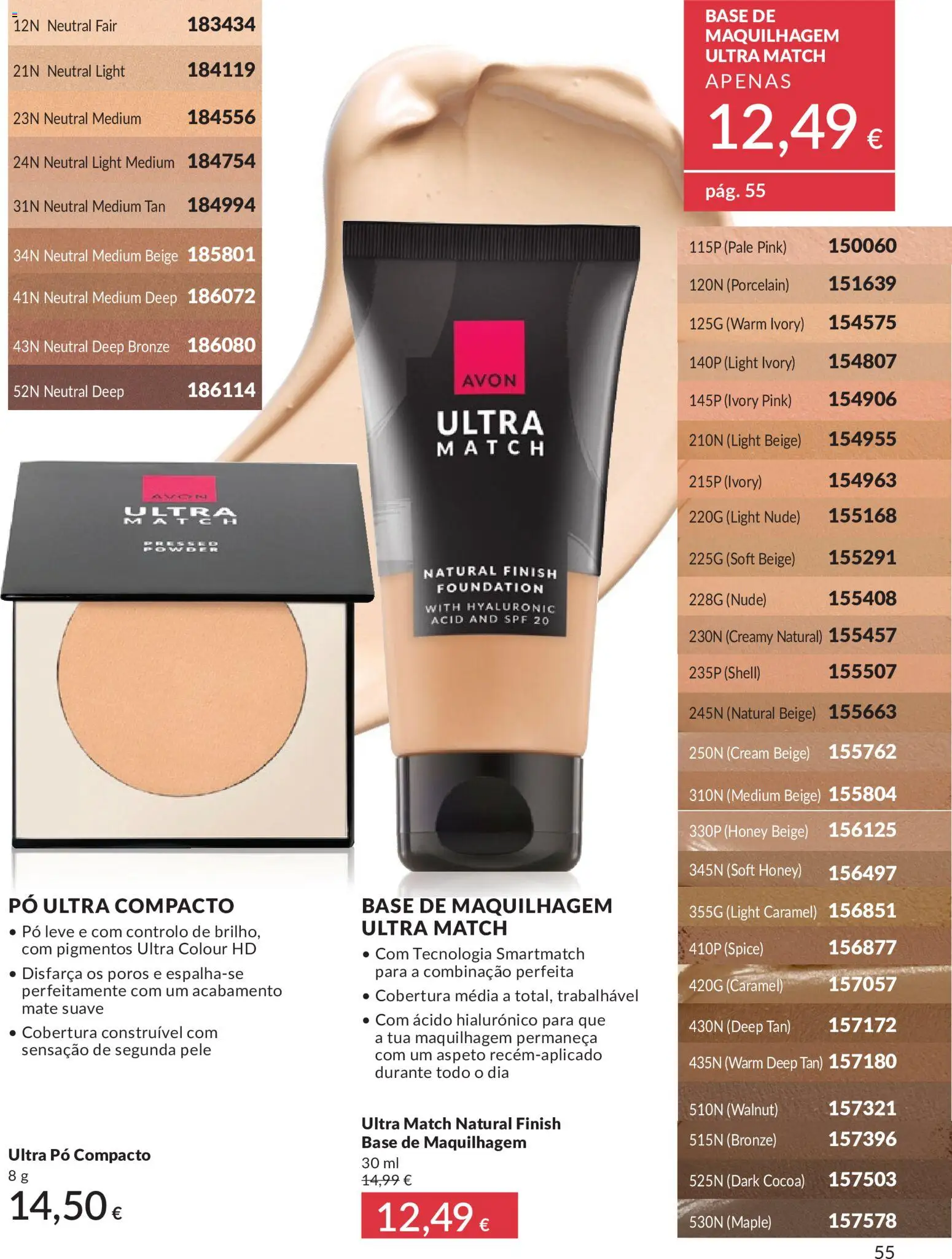 Catálogo Avon Campanha 5 │ válido de 01.05.2026 | Página: 55 | Produtos: Pó, Maquilhagem, Base