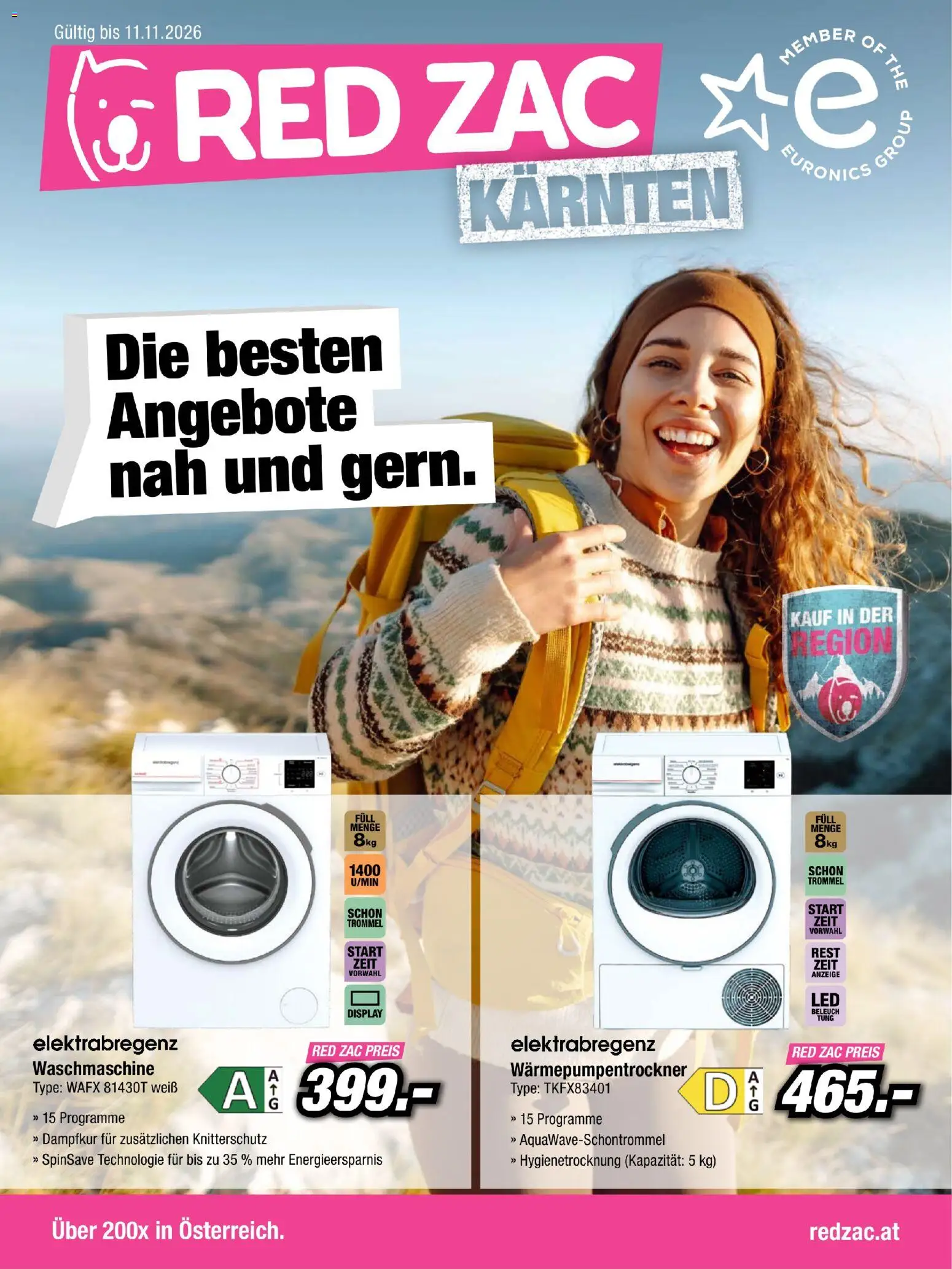 RED ZAC Kärnten gültig ab 25.10.2026 | Seite: 1 | Produkte: Waschmaschine