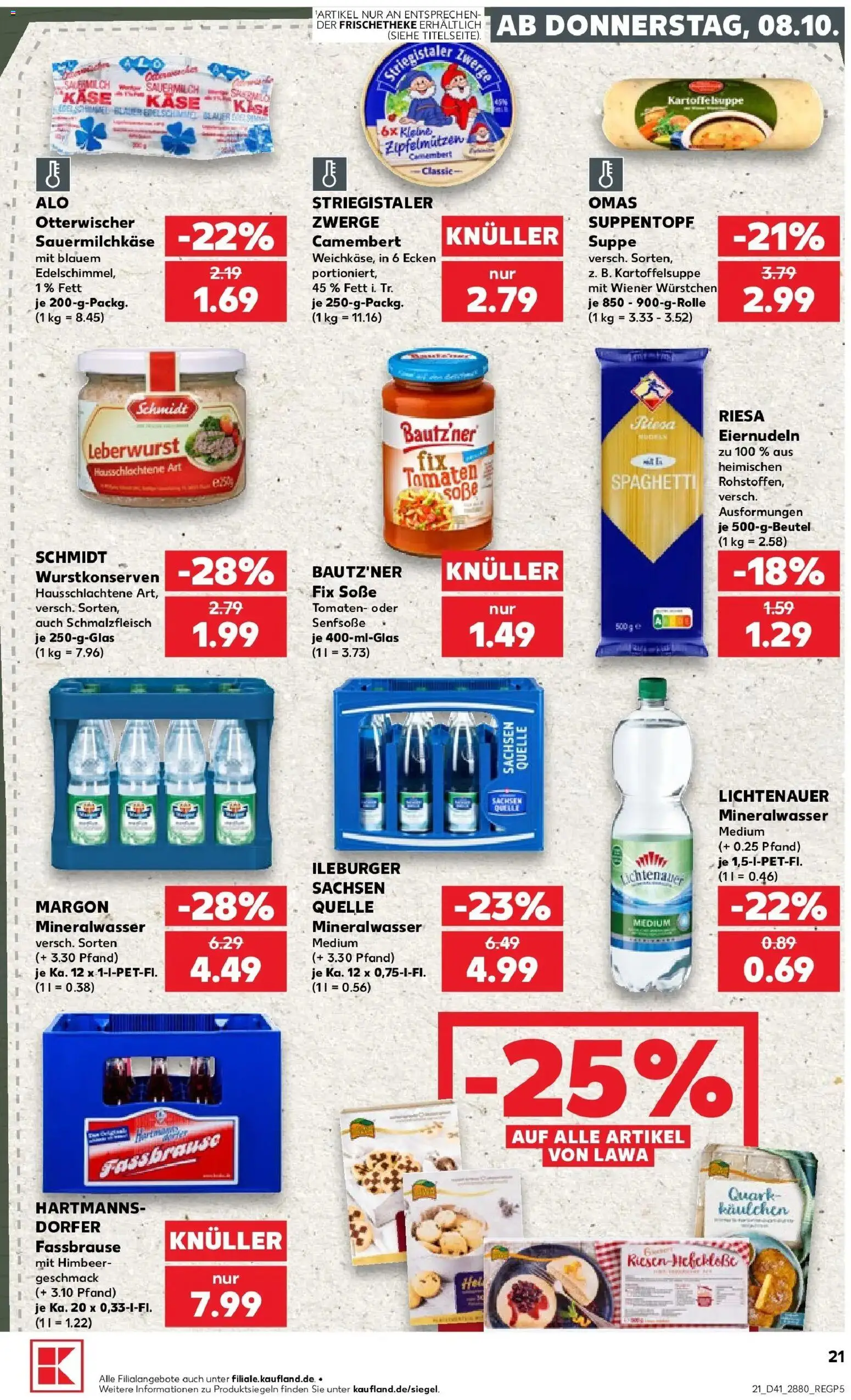 Prospekt Kaufland ab 05.10.2026 » Angebote Online zum Blättern | Seite: 31 | Produkte: Wiener wurstchen, Quark, Tomaten, Soße