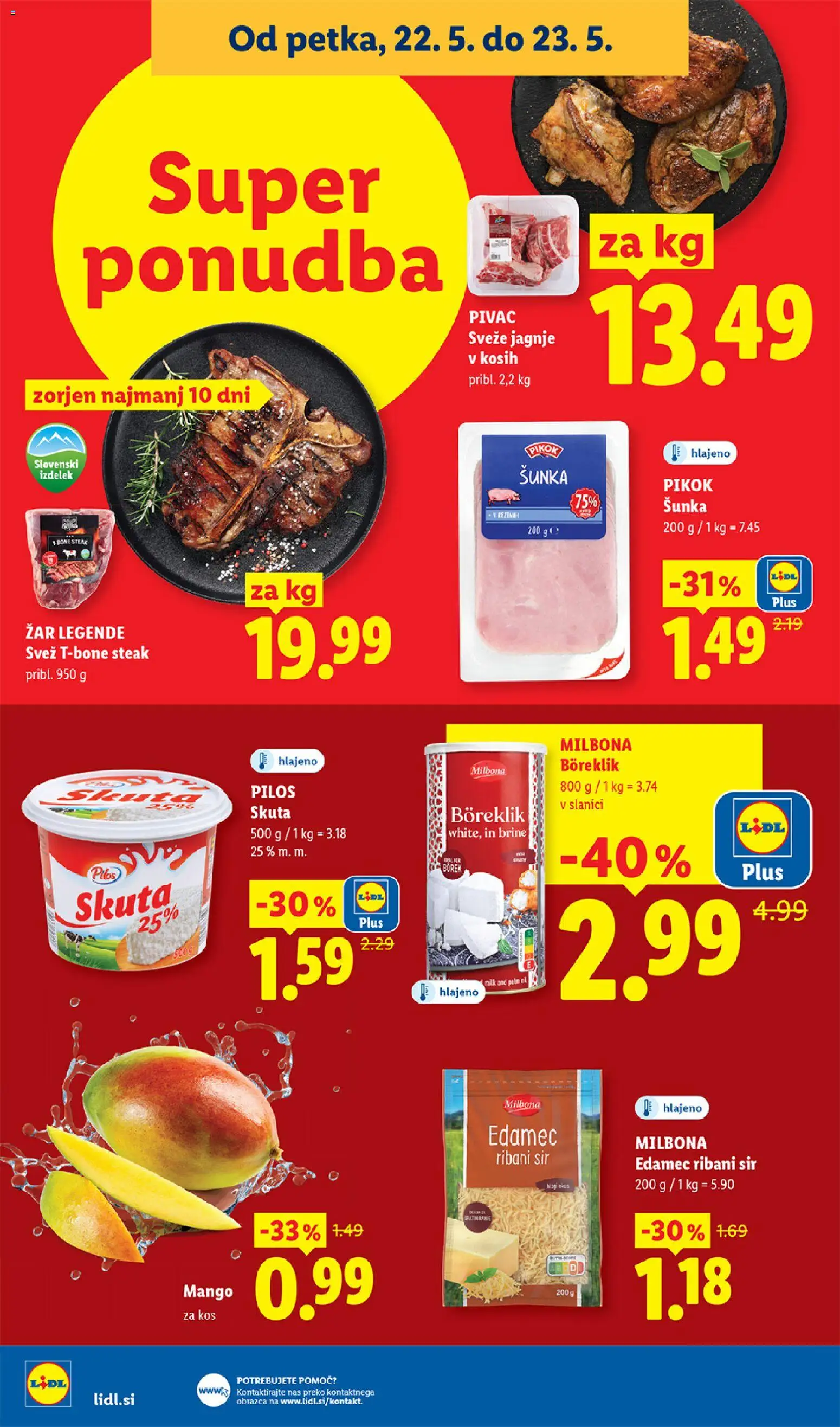 Novi Lidl katalog ponudbe – veljaven od 21.05.2026 | Stran: 38 | Izdelki: Edamec, Kos, Sunka, Skuta