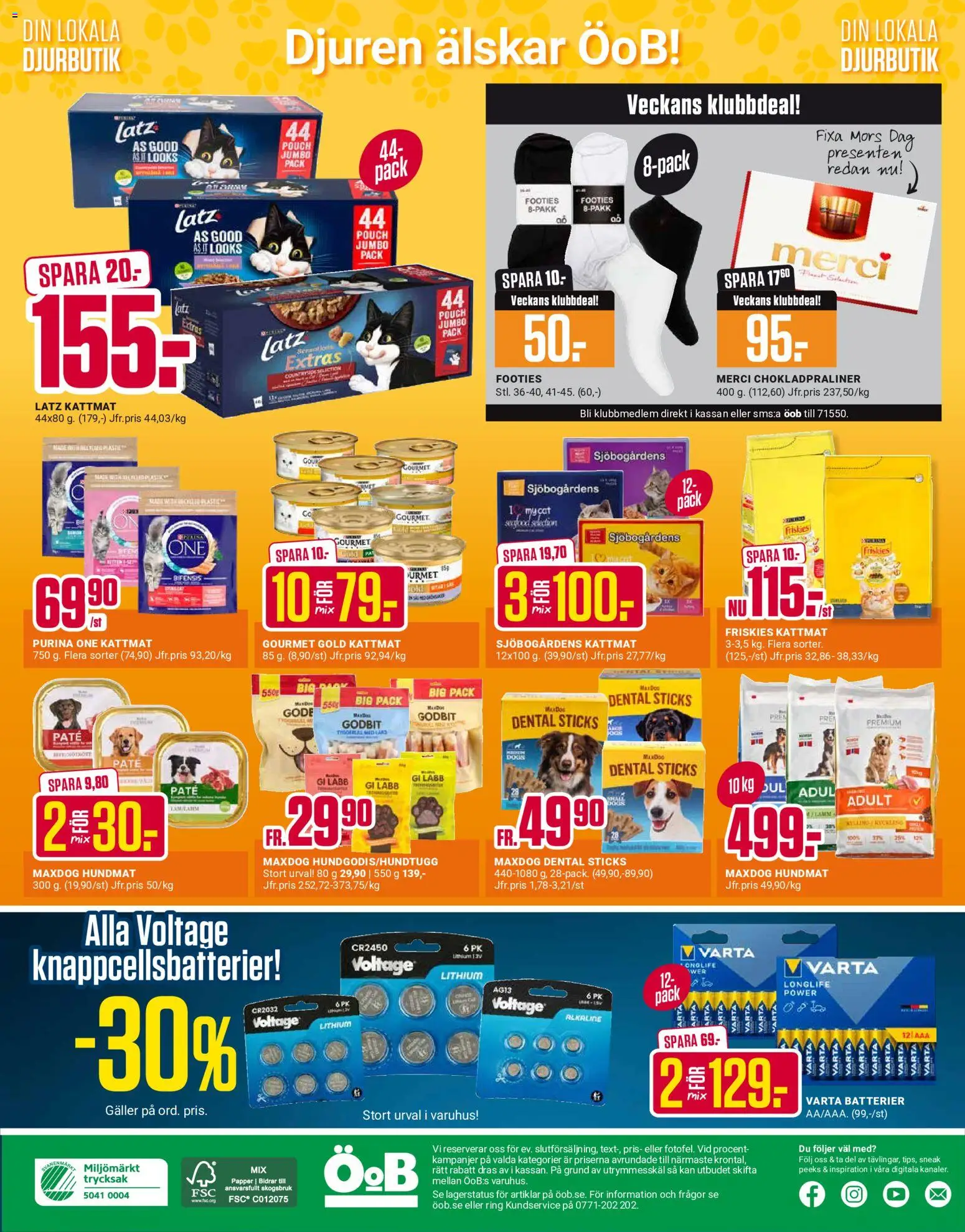 ÖoB reklamblad aktuell från 18.05.2026 | Sida: 12 | Produkter: Batterier, Galler, Papper, Kattmat