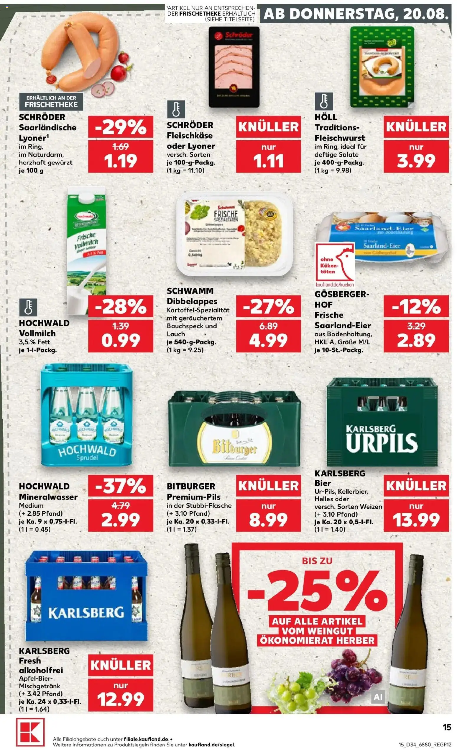 Prospekt Kaufland ab 17.08.2026 » Angebote Online zum Blättern | Seite: 26 | Produkte: Bitburger, Bier, Mineralwasser, Lauch