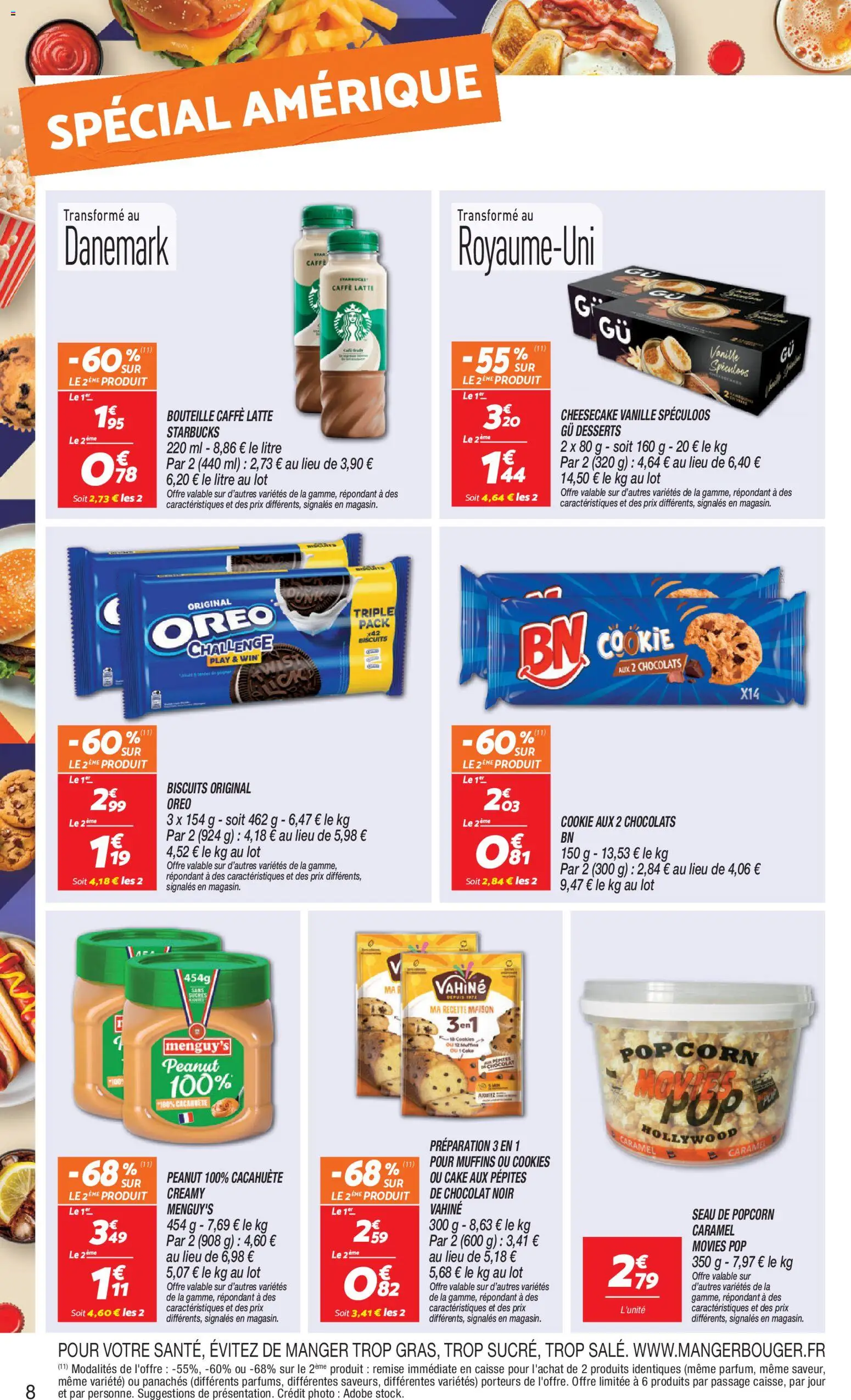 {H1} | Page: 8 | Produits: Muffins, Cacahuète, Popcorn, Chocolat