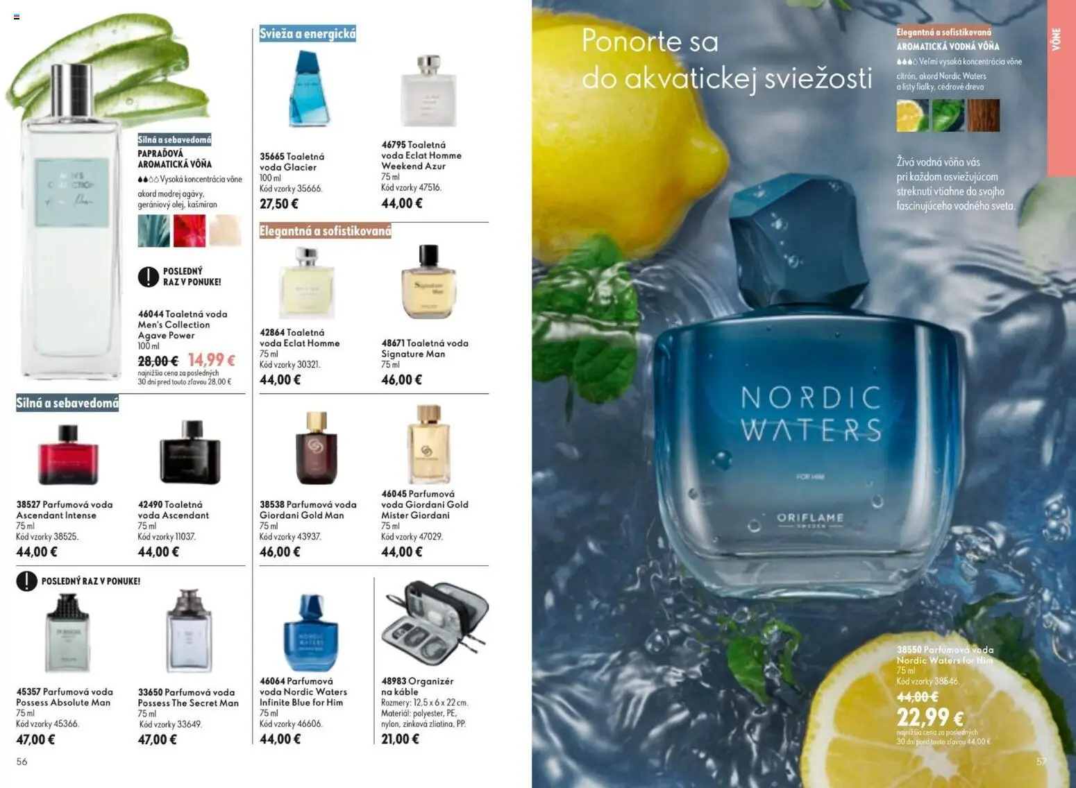 Nové Oriflame akcie – leták je platný od 09.09.2026 | Strana: 29 | Produkty: Organizér, Agáve, Toaletná voda