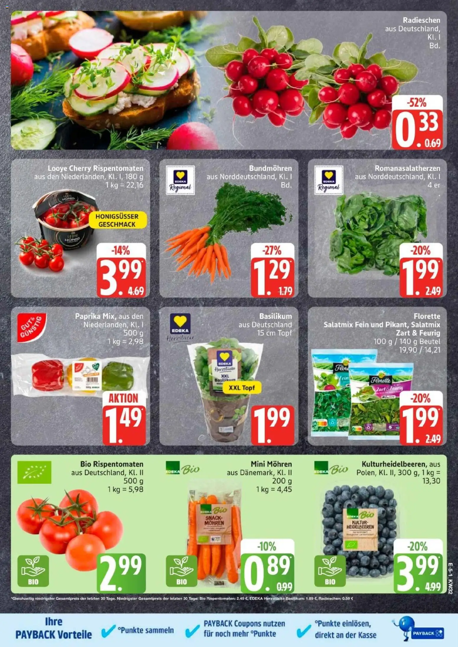 Edeka Prospekt Hamburg – gültig ab 03.08.2026 | Seite: 5 | Produkte: Mohren, Heidelbeeren, Paprika