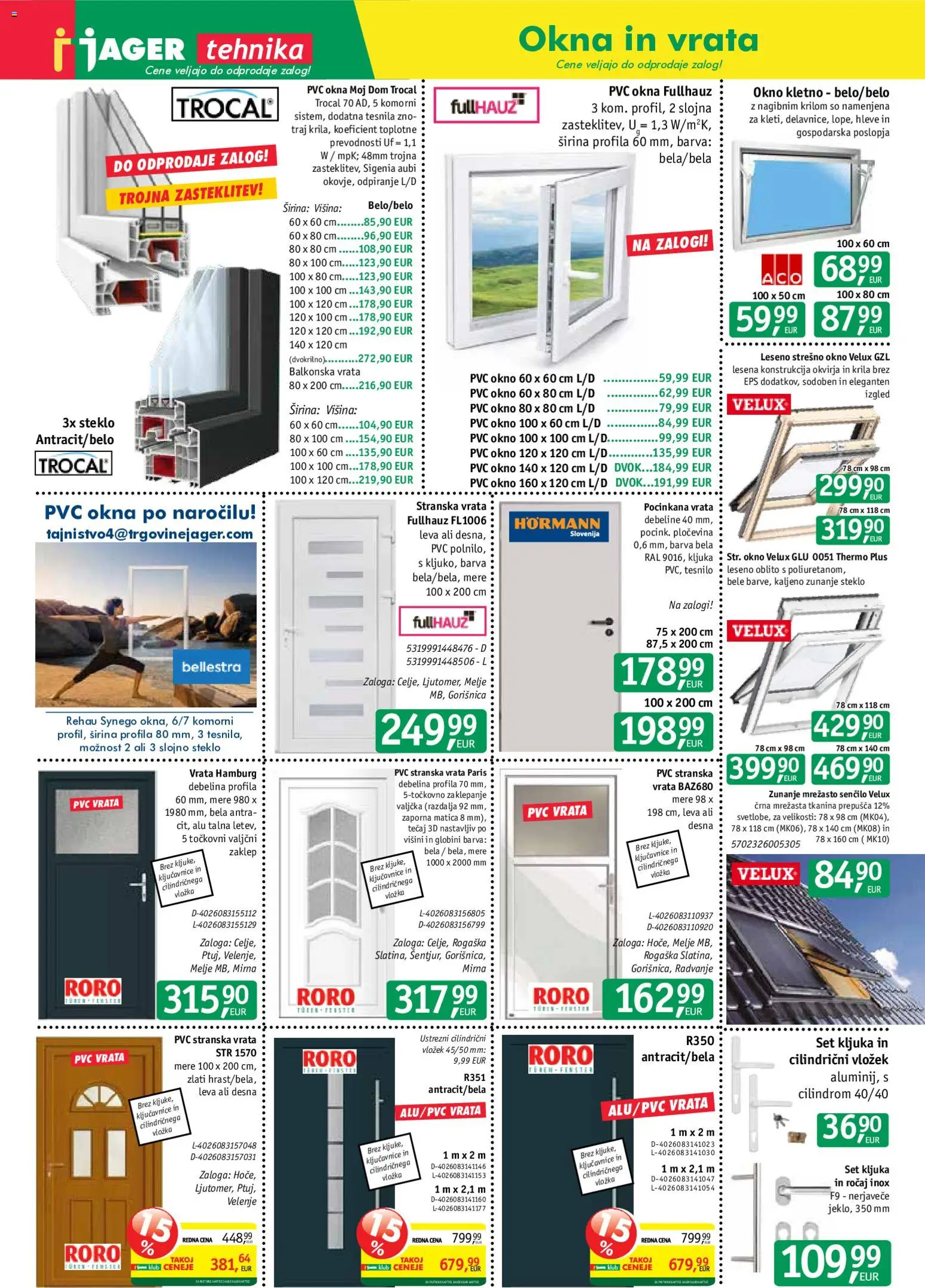 Novi Jager katalog ponudbe – veljaven od 20.05.2026 | Stran: 7 | Izdelki: Okno, PVC vrata, Barva, Vrata
