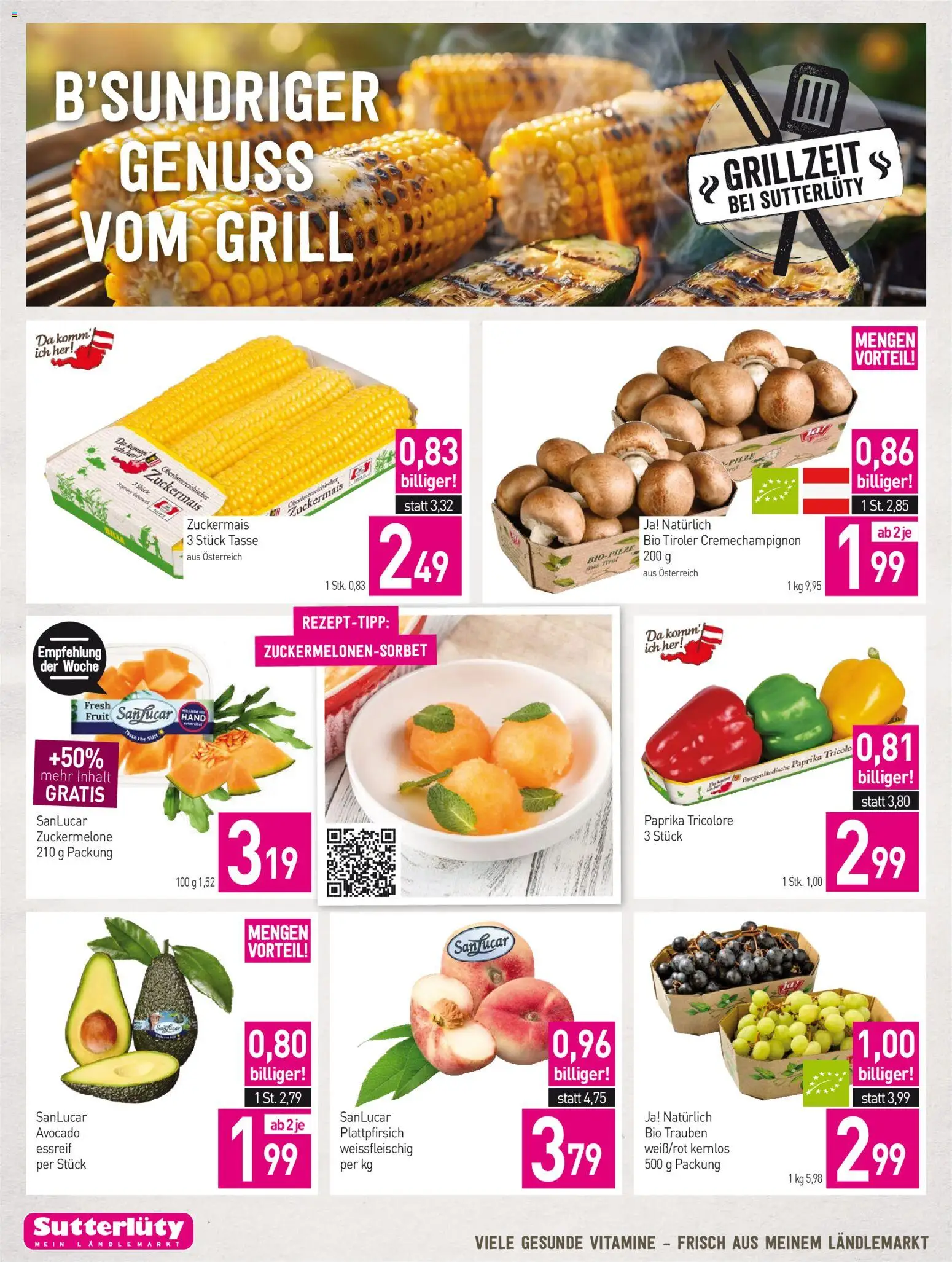 Sutterlüty Flugblatt gültig ab 23.07.2026 | Seite: 2 | Produkte: Avocado, Grill