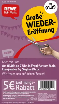 Rewe Prospekt Frankfurt/Main ab 31.08.2026 gültig