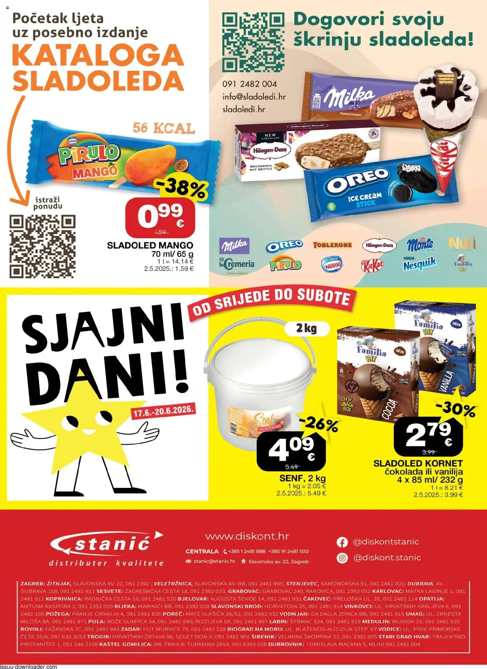 Stanić Diskont katalog | vrijedi od 11.06.2026 | Stranica: 16 | Proizvodi: Čokolada, Nesquik, Mango, Kuhinja