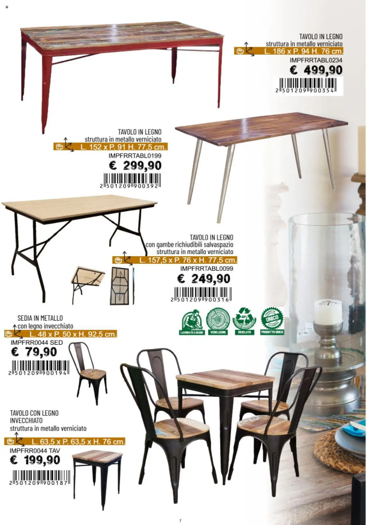 Volantino La Prealpina del 27/09/2024 | Pagina: 6 | Prodotti: Tavolo, Sedia