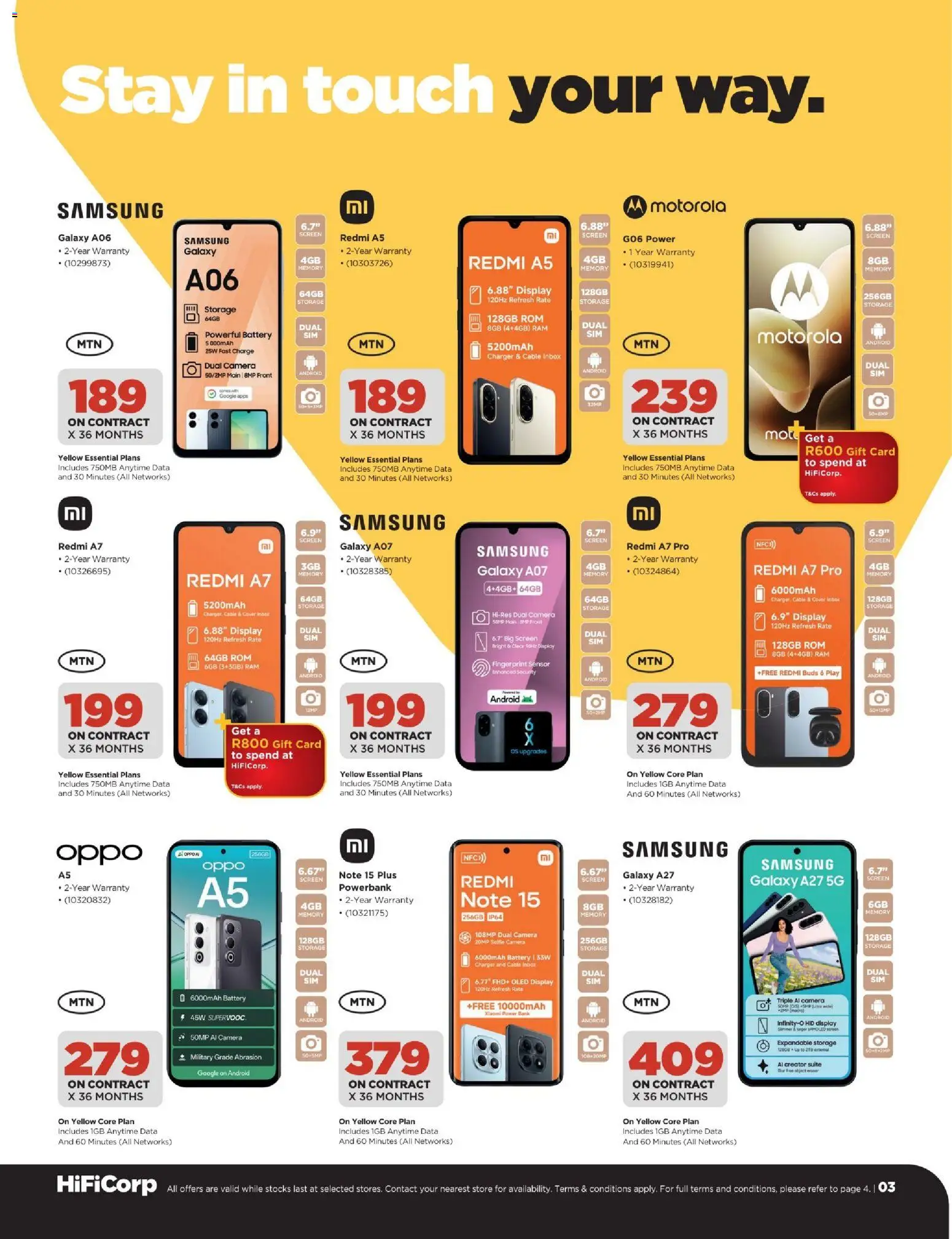New HiFi Corp catalogue – valid from 07/08/2026 | Page: 3 | Products: Data, Gift card, Camera, Charger