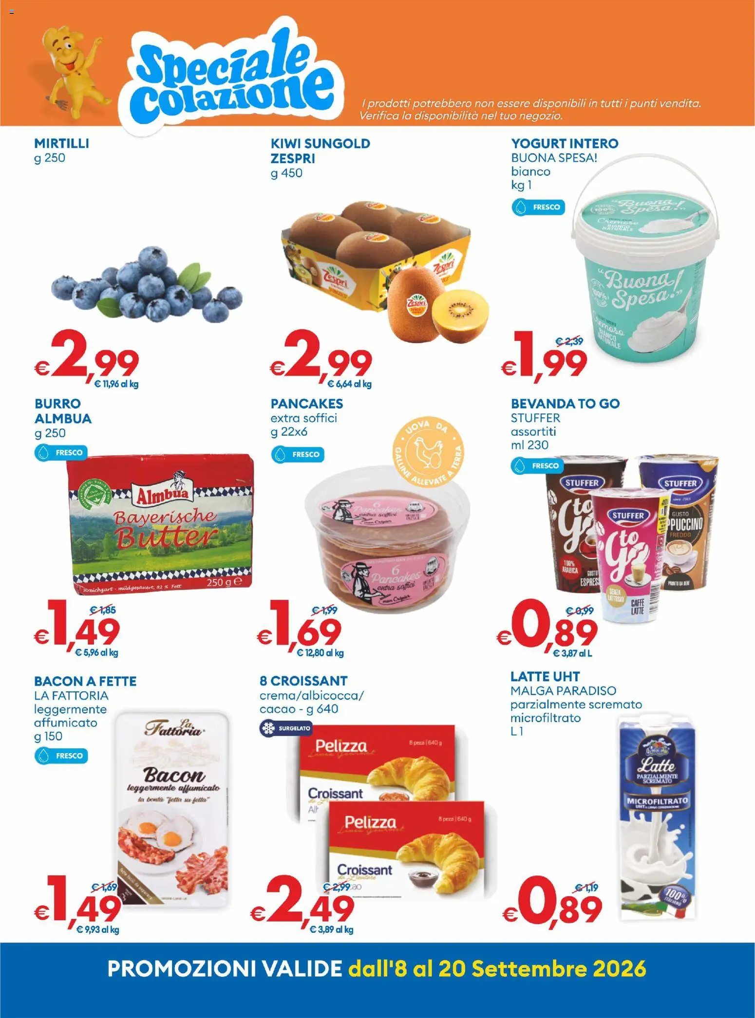 Volantino MD Discount del 08/09/2026 | Pagina: 12 | Prodotti: Uova, Kiwi, Burro, Croissant