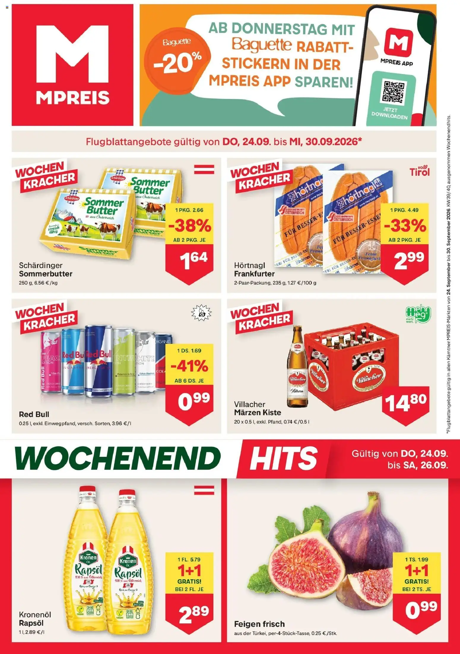 Mpreis Donnerstag, 24. September Top Angebote