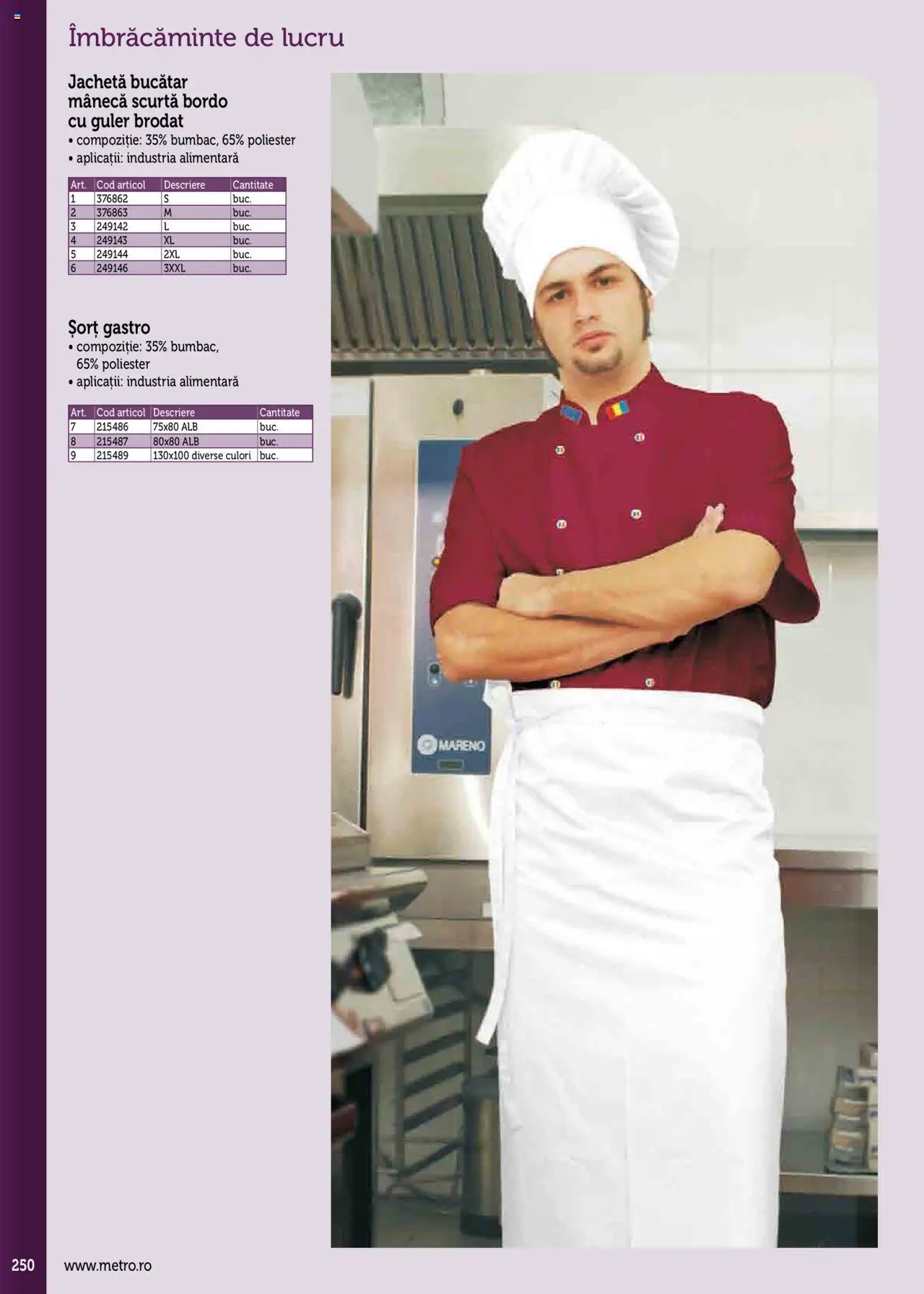Noul catalog Metro – valabil de la 17.09.2025 | Pagină: 250 | Produse: Gastro, Jachetă, Șort
