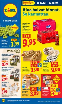 Lidl-mainoslehti voimassa 15/10/2026 alkaen