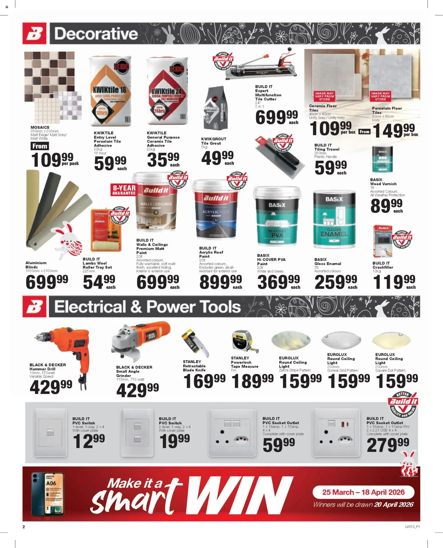 New Build It catalogue – valid from 25.03.2026 | Page: 2 | Products: Gloss, Cover, Tray, Light
