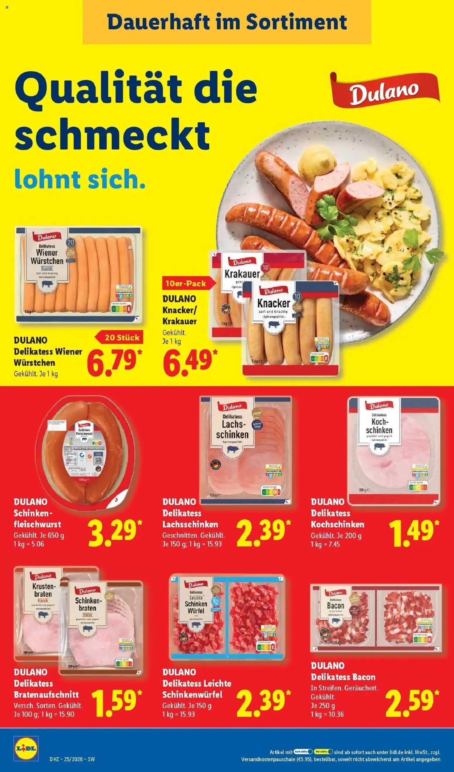 Lidl Prospekt Ebersbach – gültig ab 15.06.2026 | Seite: 14 | Produkte: Wiener wurstchen, Lachs, Schinken