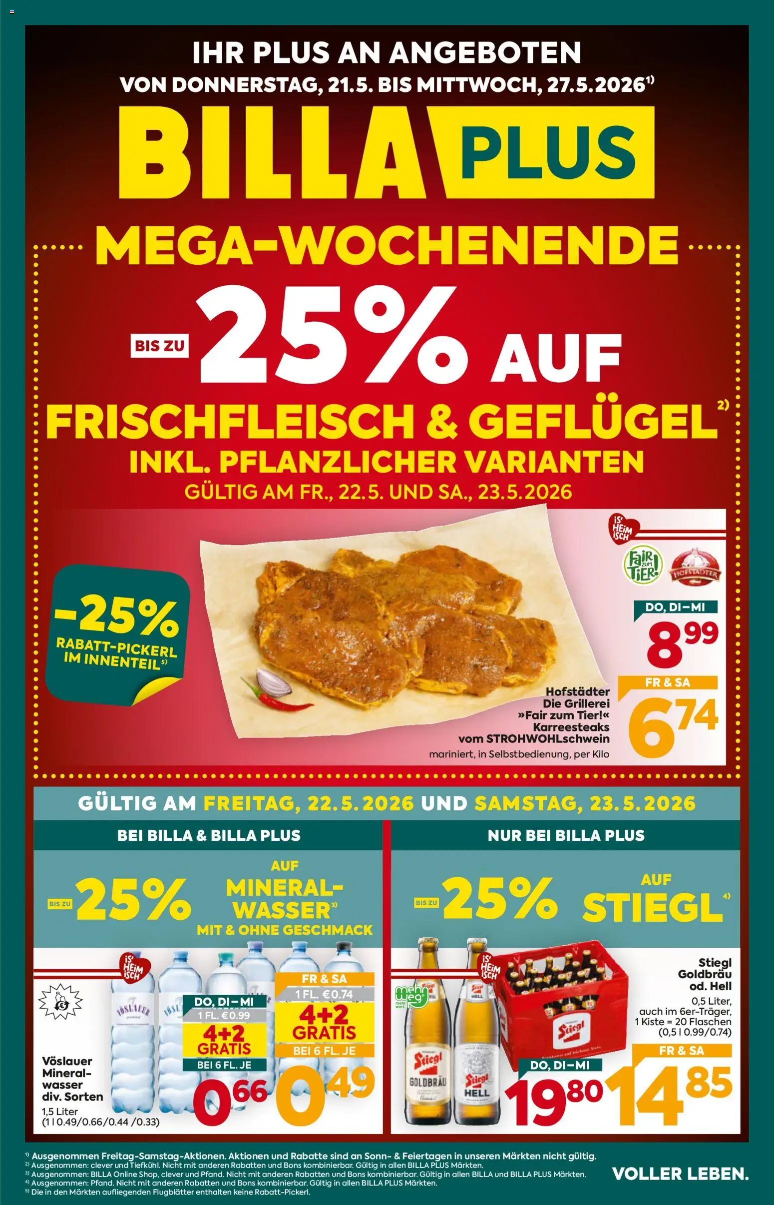 Billa Plus Flugblatt gültig ab 21.05.2026 | Seite: 1