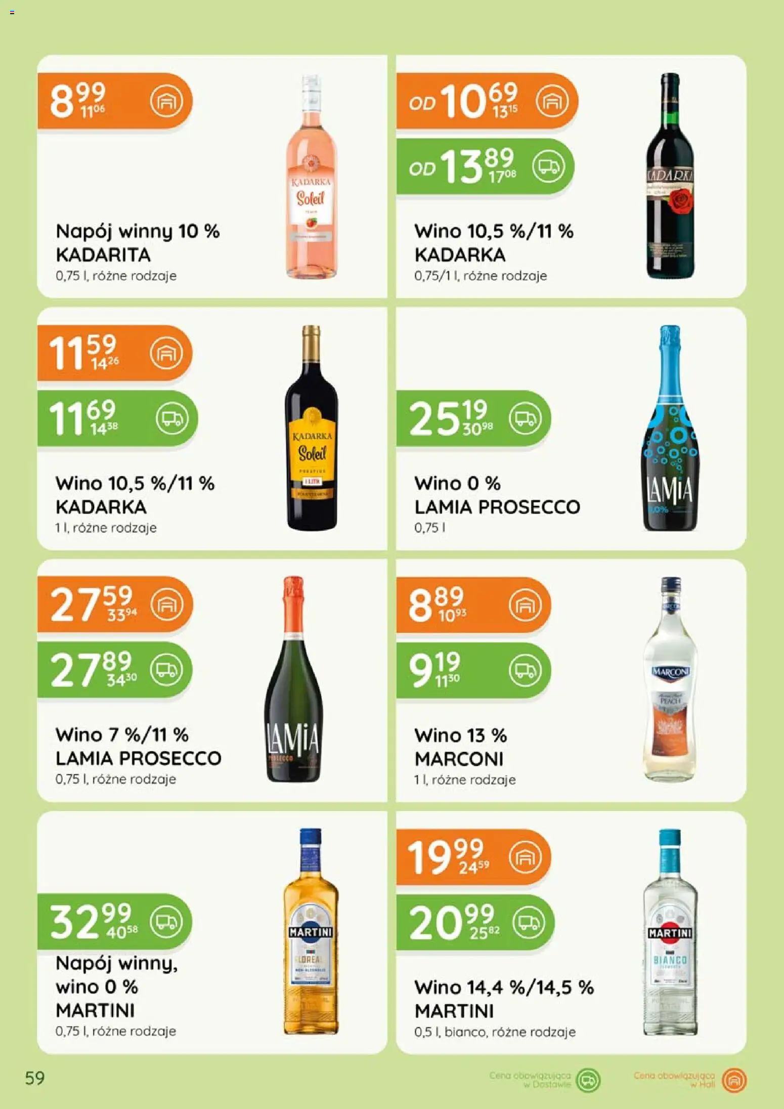 Eurocash gazetka - Katalog Alkoholowy od 01.06.2026 | Strona: 59 | Produkty: Martini, Wino, Prosecco