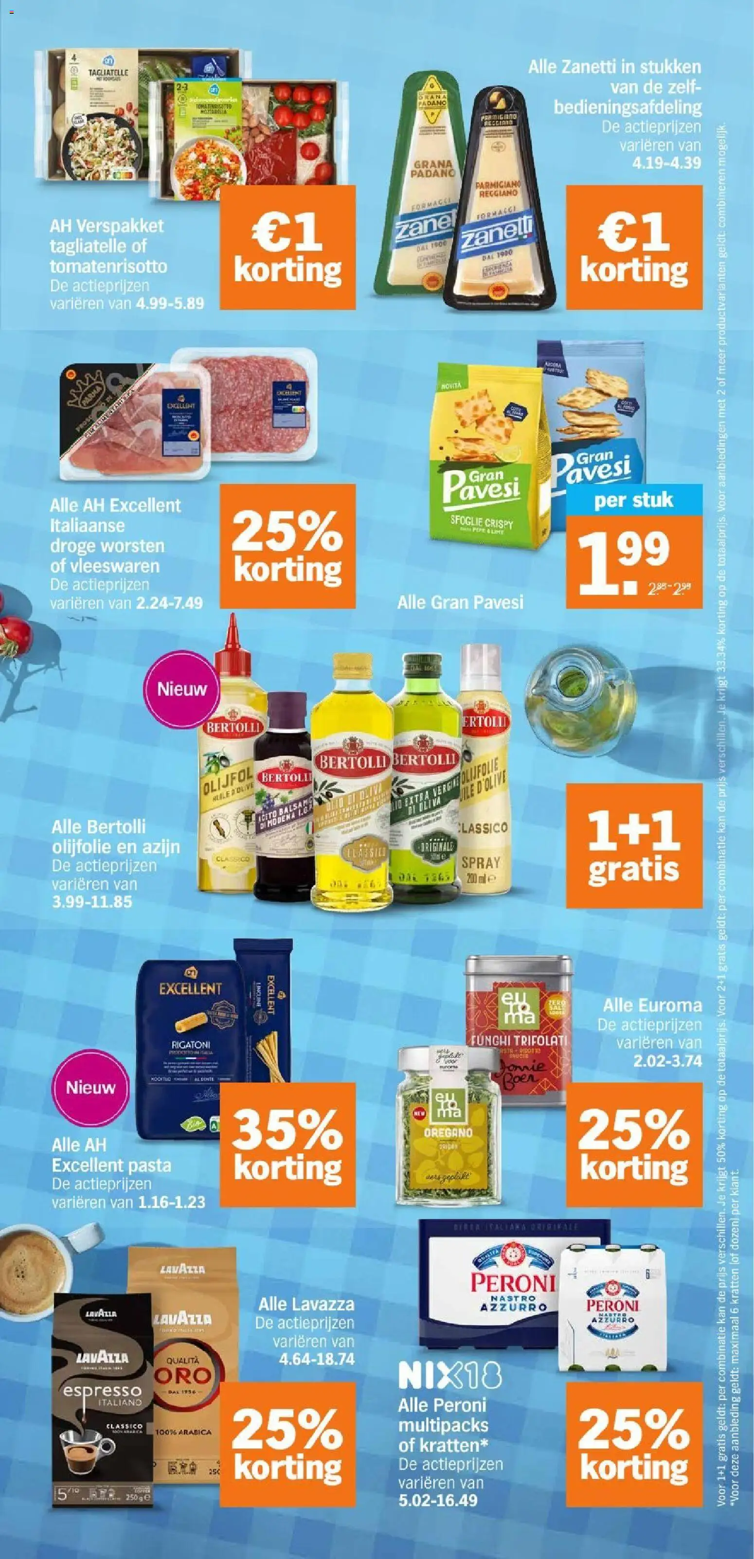 {H1} | Pagina: 28 | Producten: Kan, Pasta, Olijfolie, Lavazza