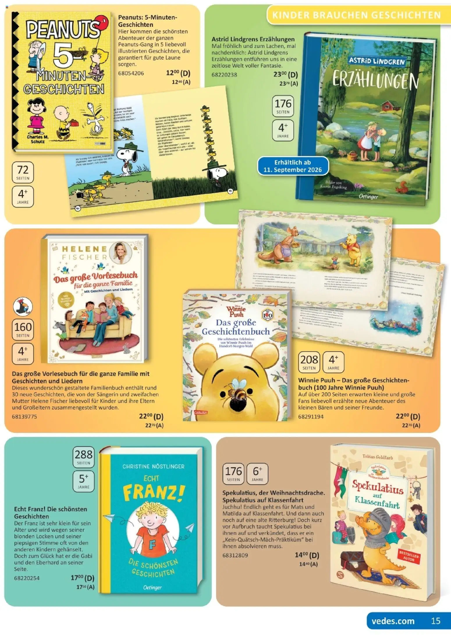 Vedes Spiele-, Buch- und Kreativprospekt – gültig ab 24.08.2026 | Seite: 15 | Produkte: Bilder