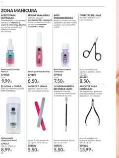 Vista previa Sérum para Uñas Fuertes, Nutre las uñas con provitamina B5 y vitamina C. Fortalece, suaviza e hidrata las uñas con extractos de baobab y ortiga. 6 ml válido desde el 01.05.2026 | Página: 62 | Productos: Lima, Sérum, Aceite