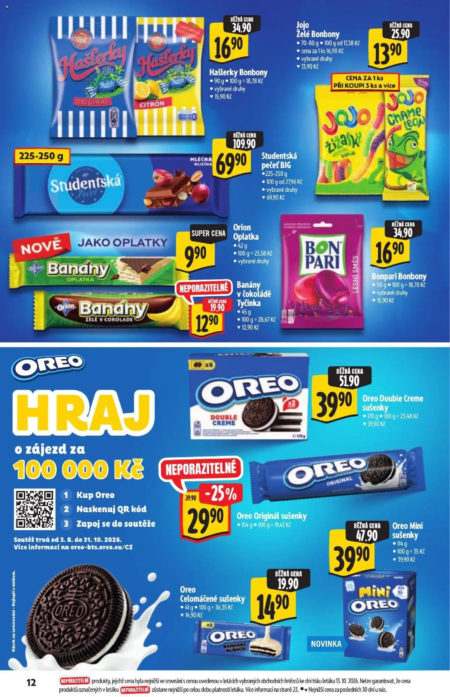 Albert leták - Hypermarket - Nabídka ve značkové kvalitě od 21.10.2026 | Strana: 12 | Produkty: Banány, Bonbóny, Studentská pečeť, Citron