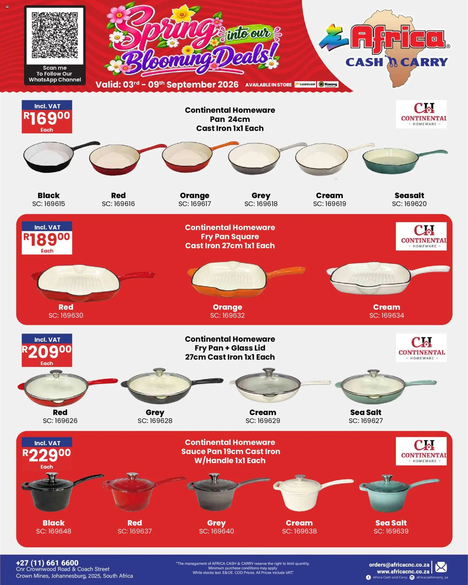 New Africa Cash & Carry catalogue – valid from 03/09/2026 | Page: 45 | Products: Iron, Cream, Sauce, Salt