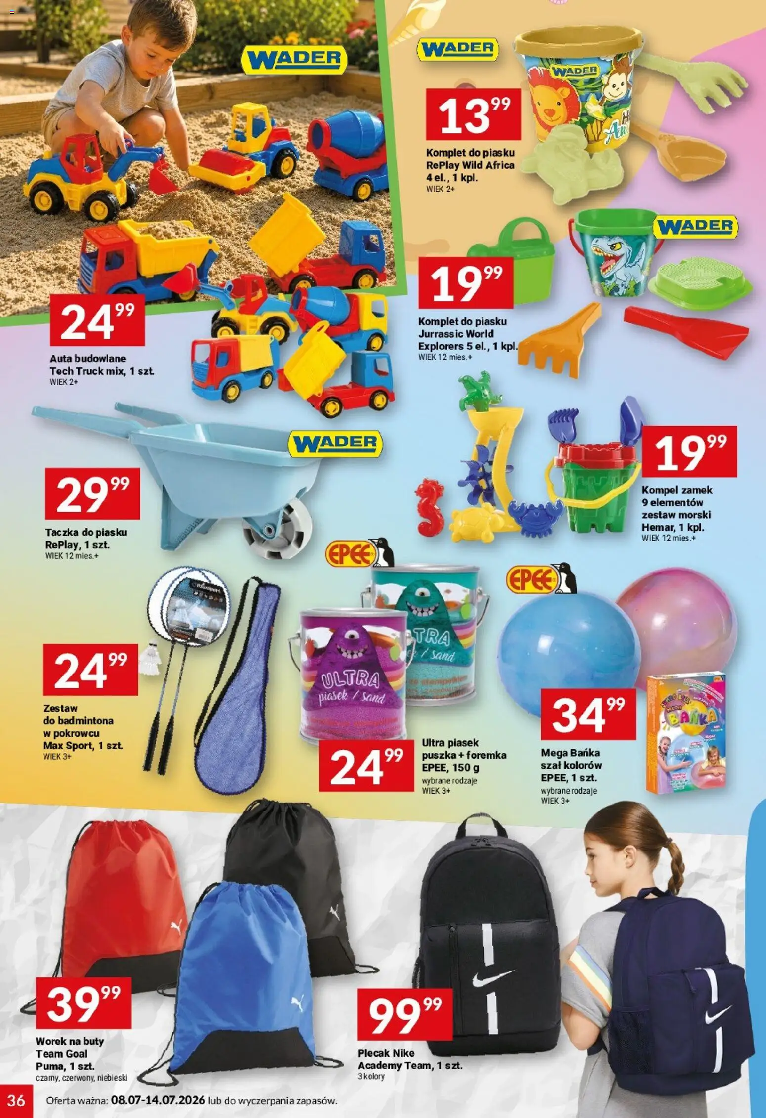 Twój Market gazetka od 08.07.2026 | Strona: 36 | Produkty: Buty, Plecak, Szal