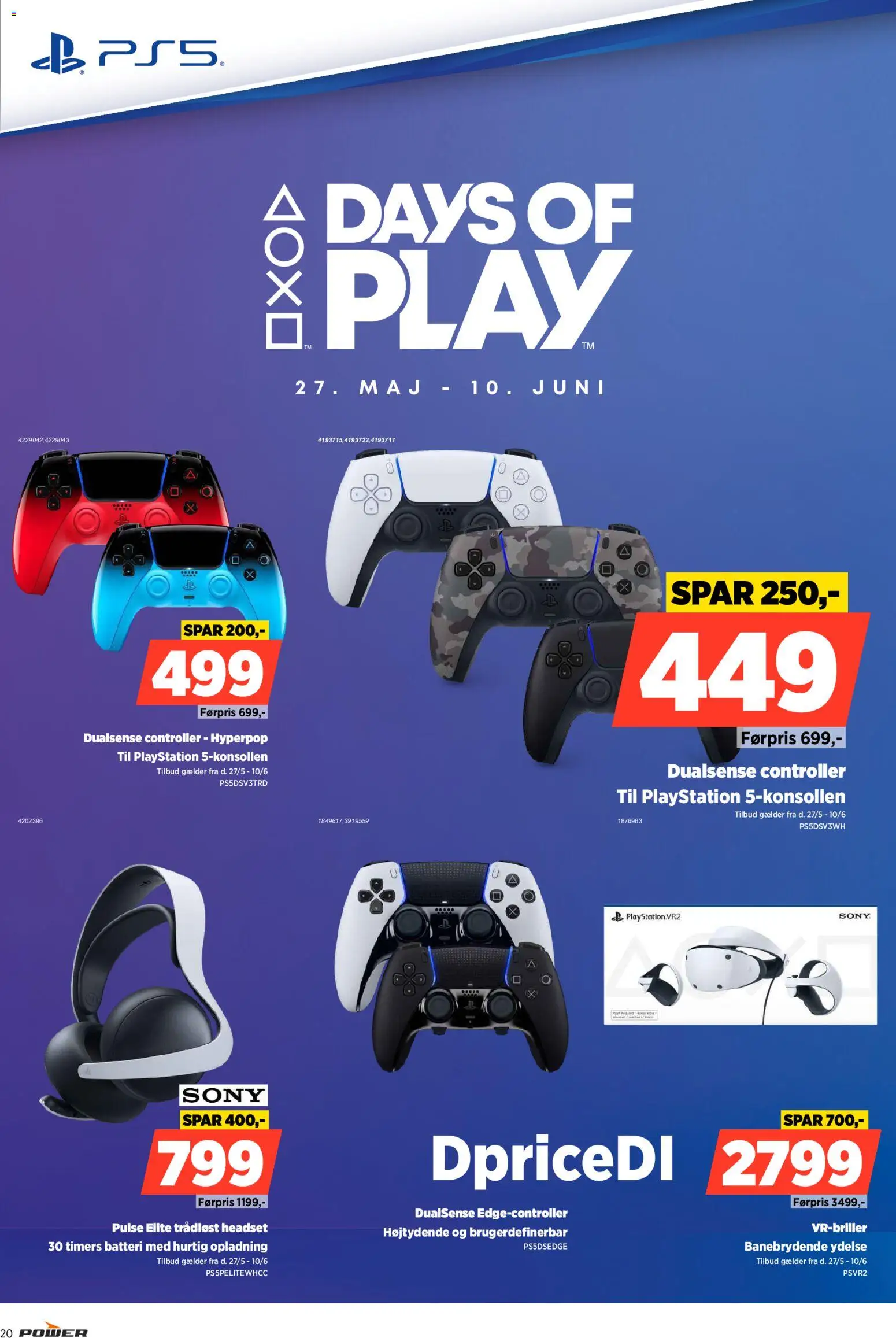 Power tilbudsavis – gyldig fra 05.06.2026 | Side: 20 | Produkter: Playstation, Batteri