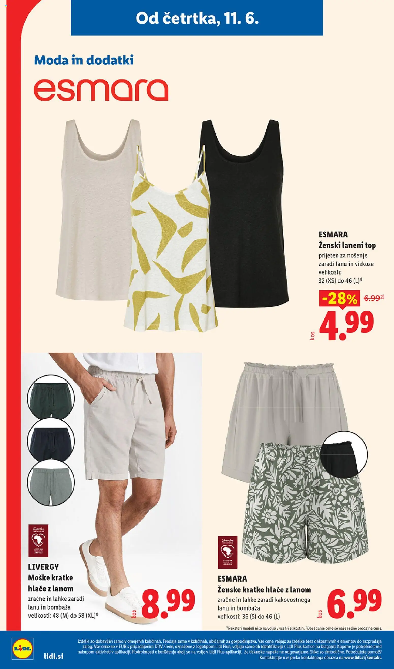 Novi Lidl katalog ponudbe – veljaven od 11.06.2026 | Stran: 44 | Izdelki: Hlace, Kratke hlace