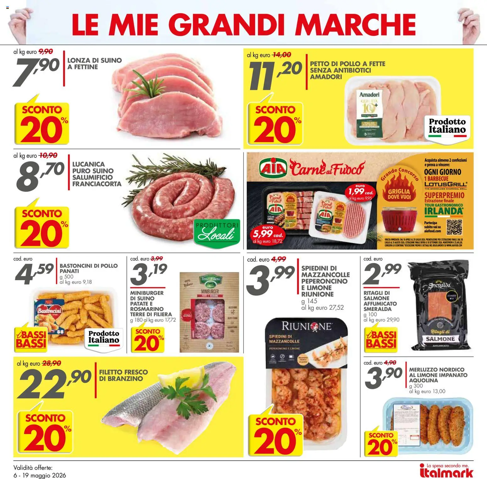 Volantino Italmark del 06.05.2026 | Pagina: 16 | Prodotti: Petto di Pollo, Patate, Peperoncino, Spiedini